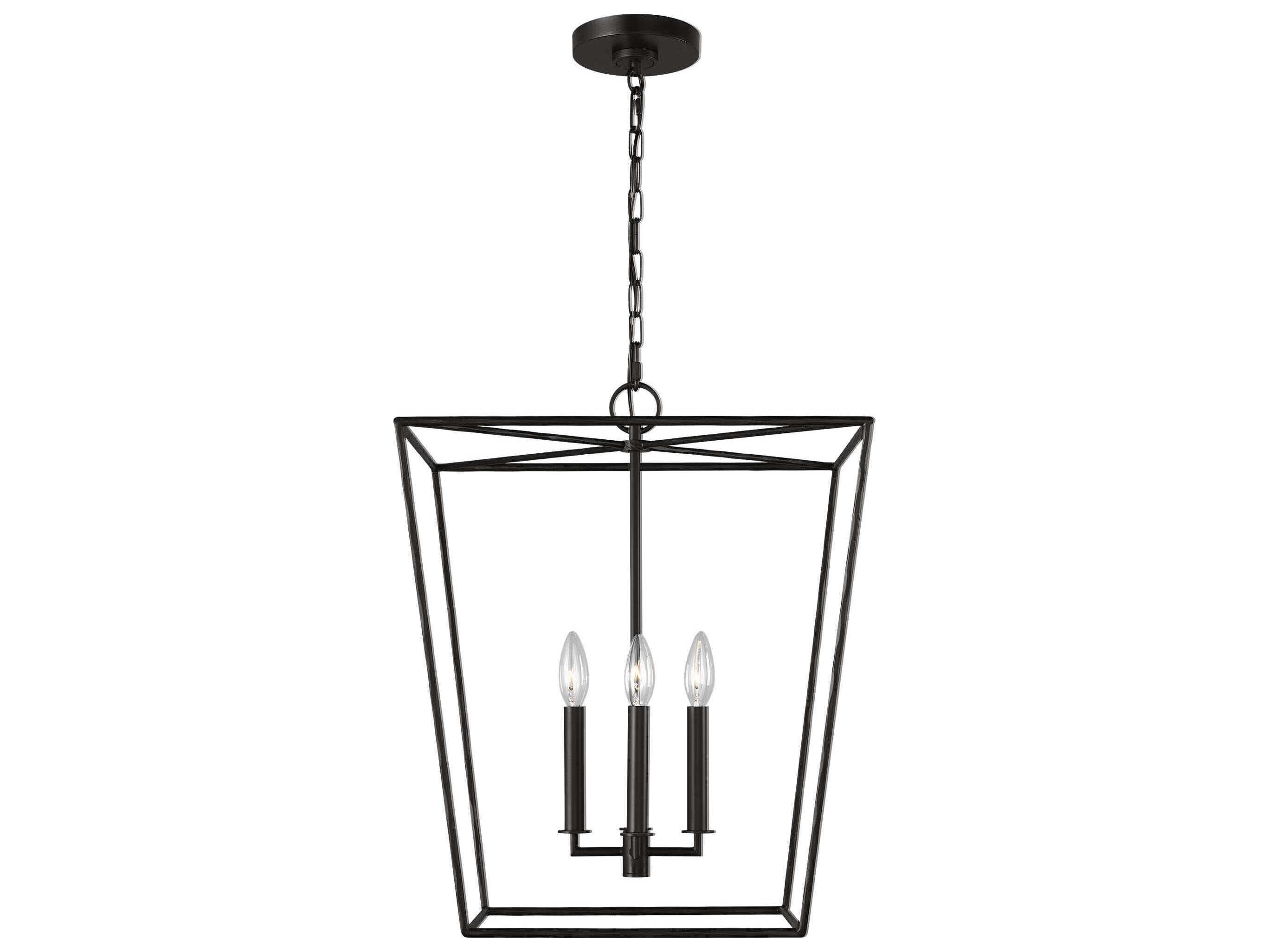Visual Comfort Studio Viota 4-Light Aged Iron Black Pendant