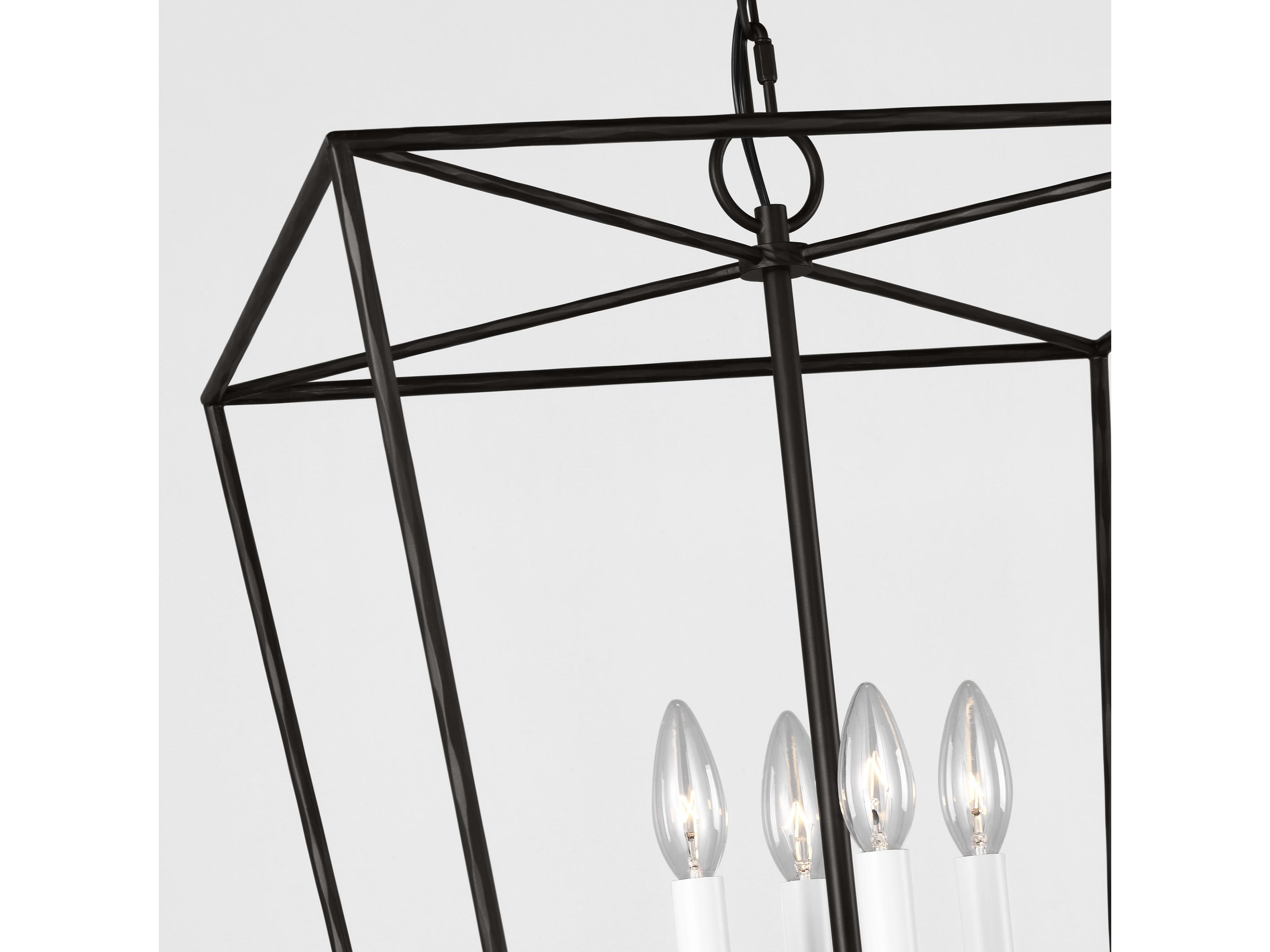 Visual Comfort Studio Viota 4-Light Aged Iron Black Pendant