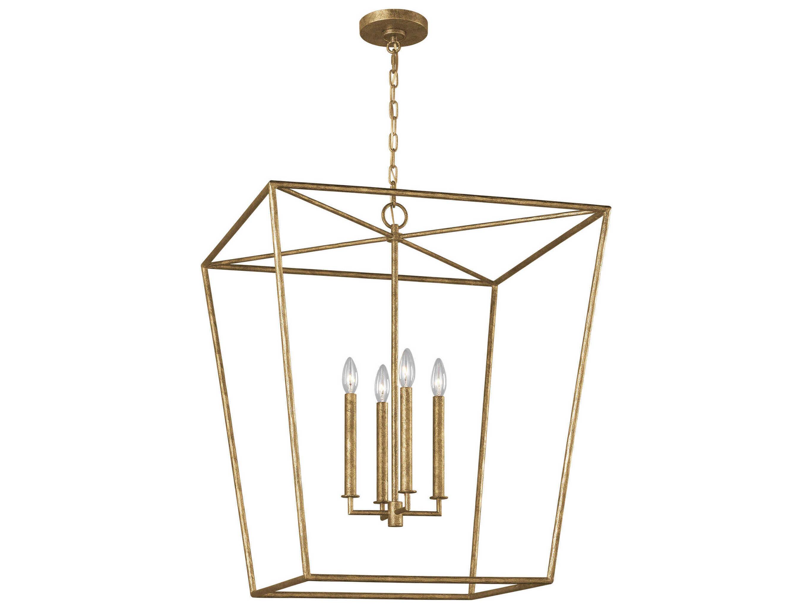 Visual Comfort Studio Viota 4-Light Casted Gild Gold Pendant