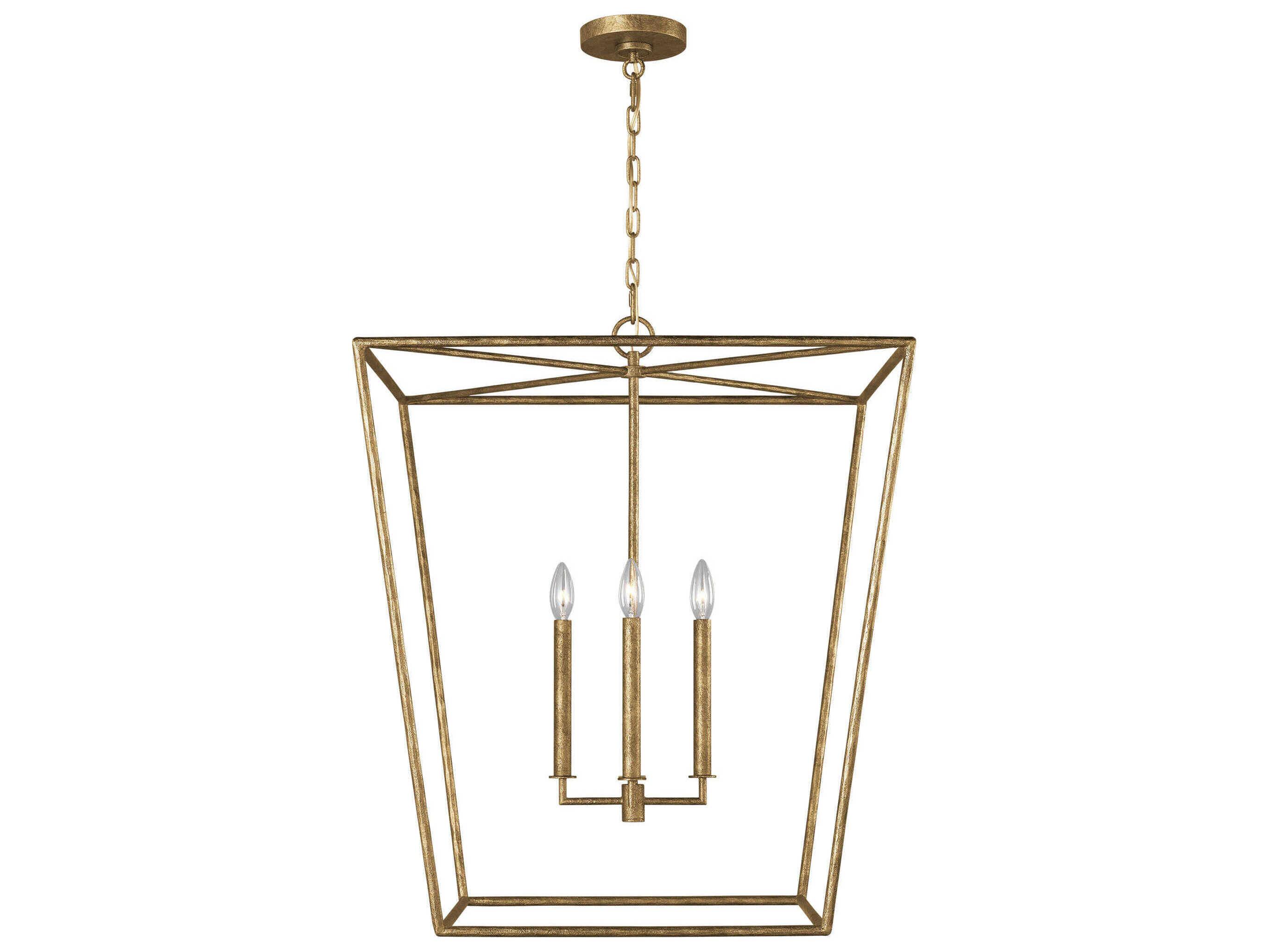 Visual Comfort Studio Viota 4-Light Casted Gild Gold Pendant
