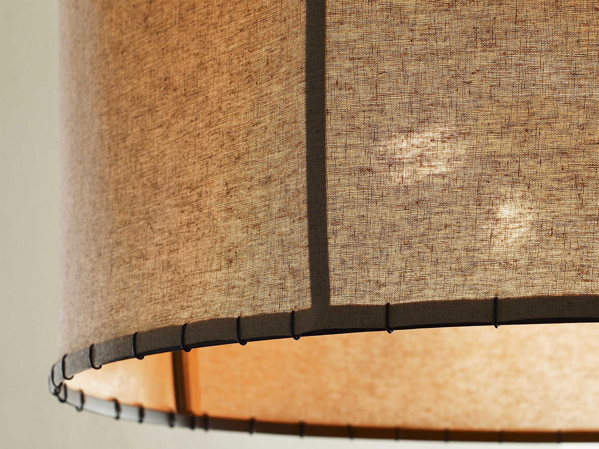 Visual Comfort Studio Dunne 4-Light Aged Iron Black Drum Pendant