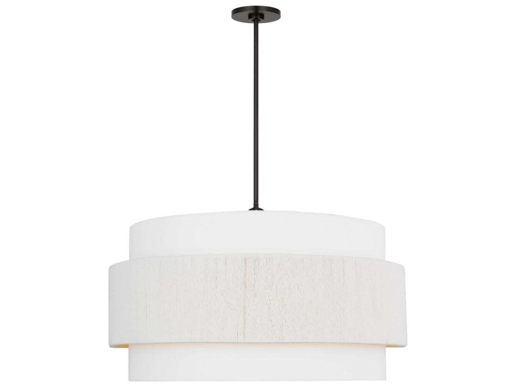 Visual Comfort Studio Belaro 6-Light Aged Iron Black Pendant