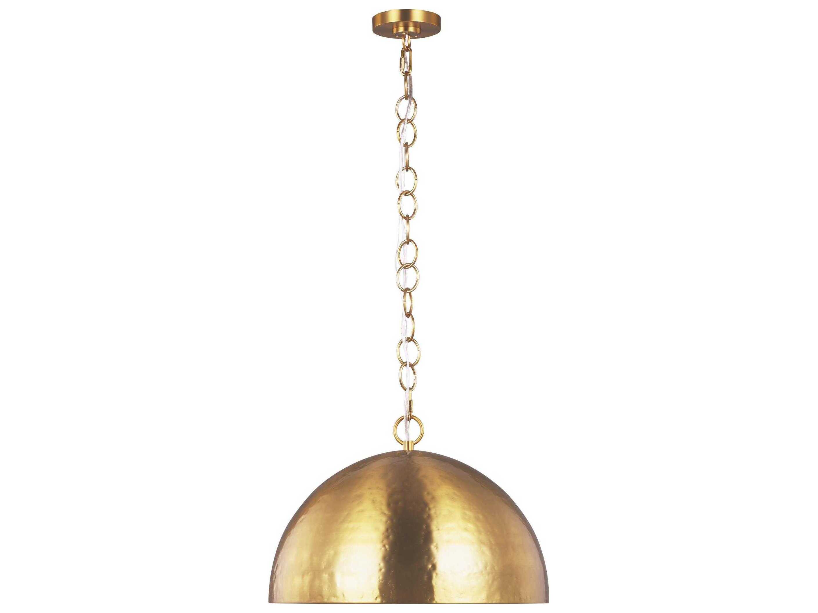 Visual Comfort Studio Whare 1-Light Burnished Brass Dome Pendant