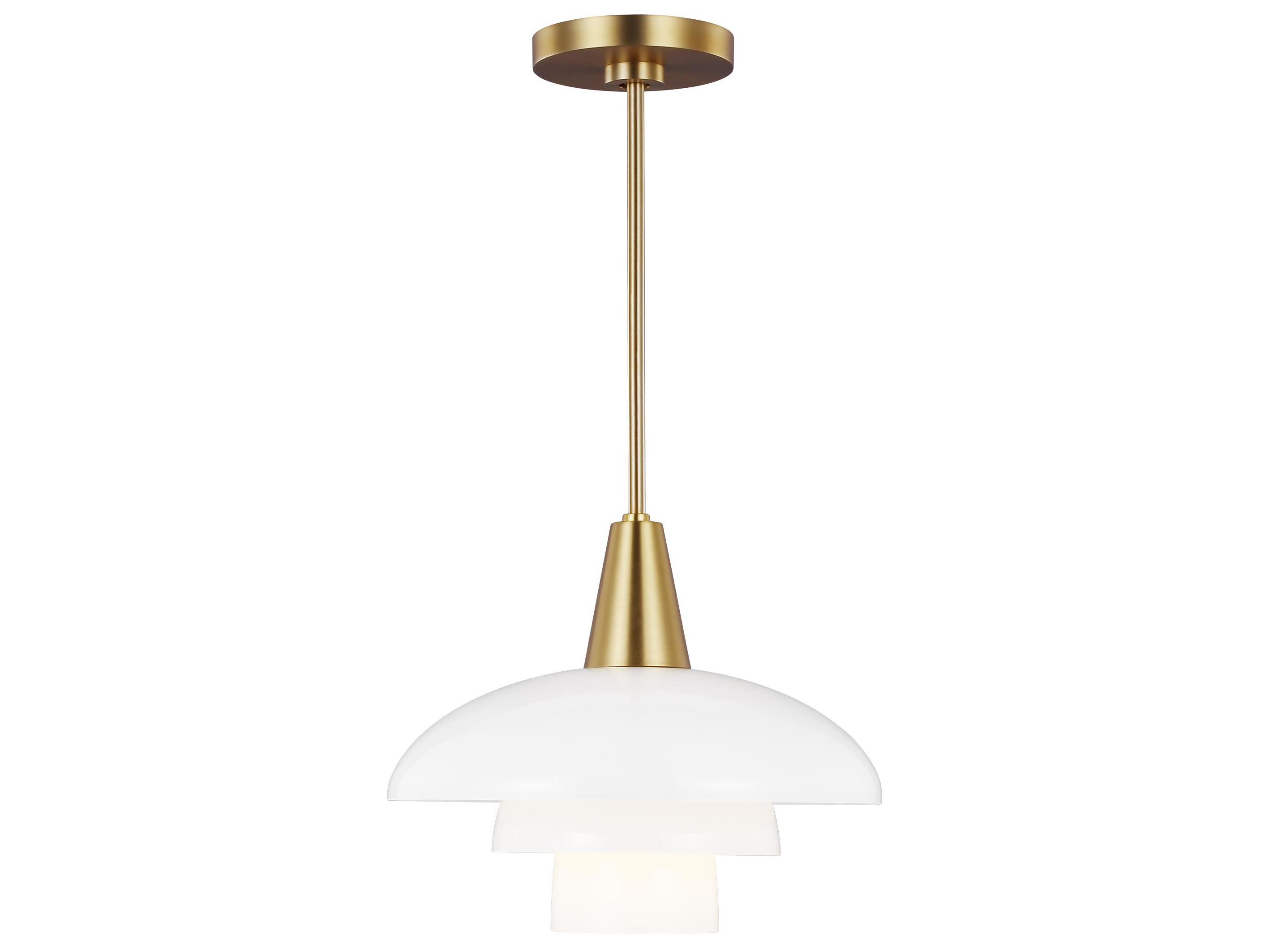 Visual Comfort Studio Rossie 1-Light Burnished Brass Pendant