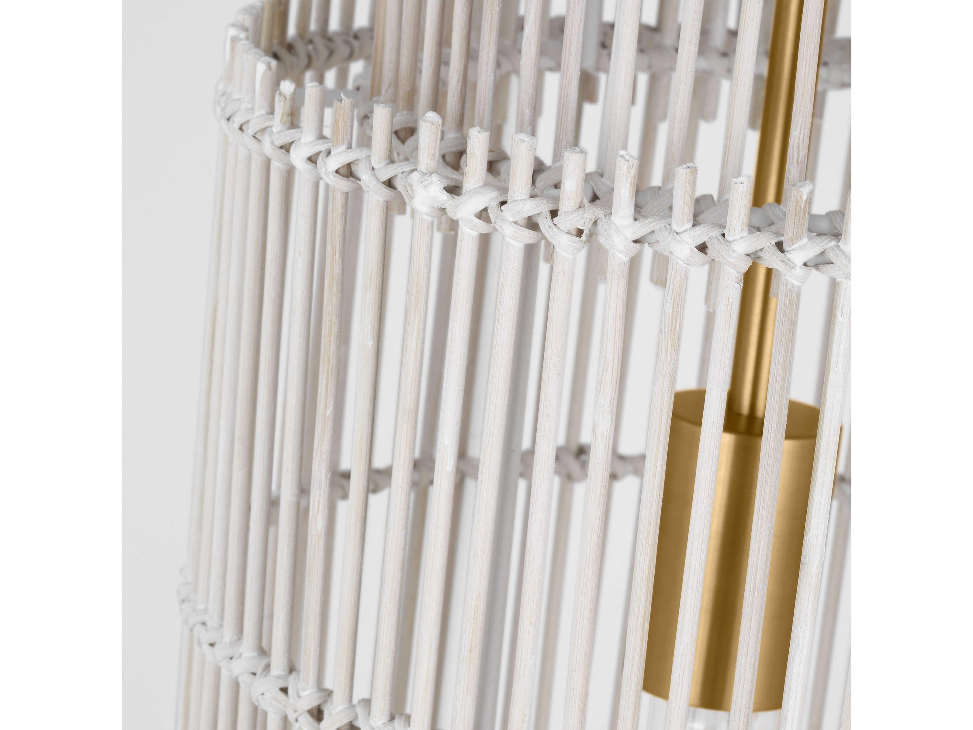 Visual Comfort Studio Elio 1-Light Burnished Brass Cylinder Mini Pendant