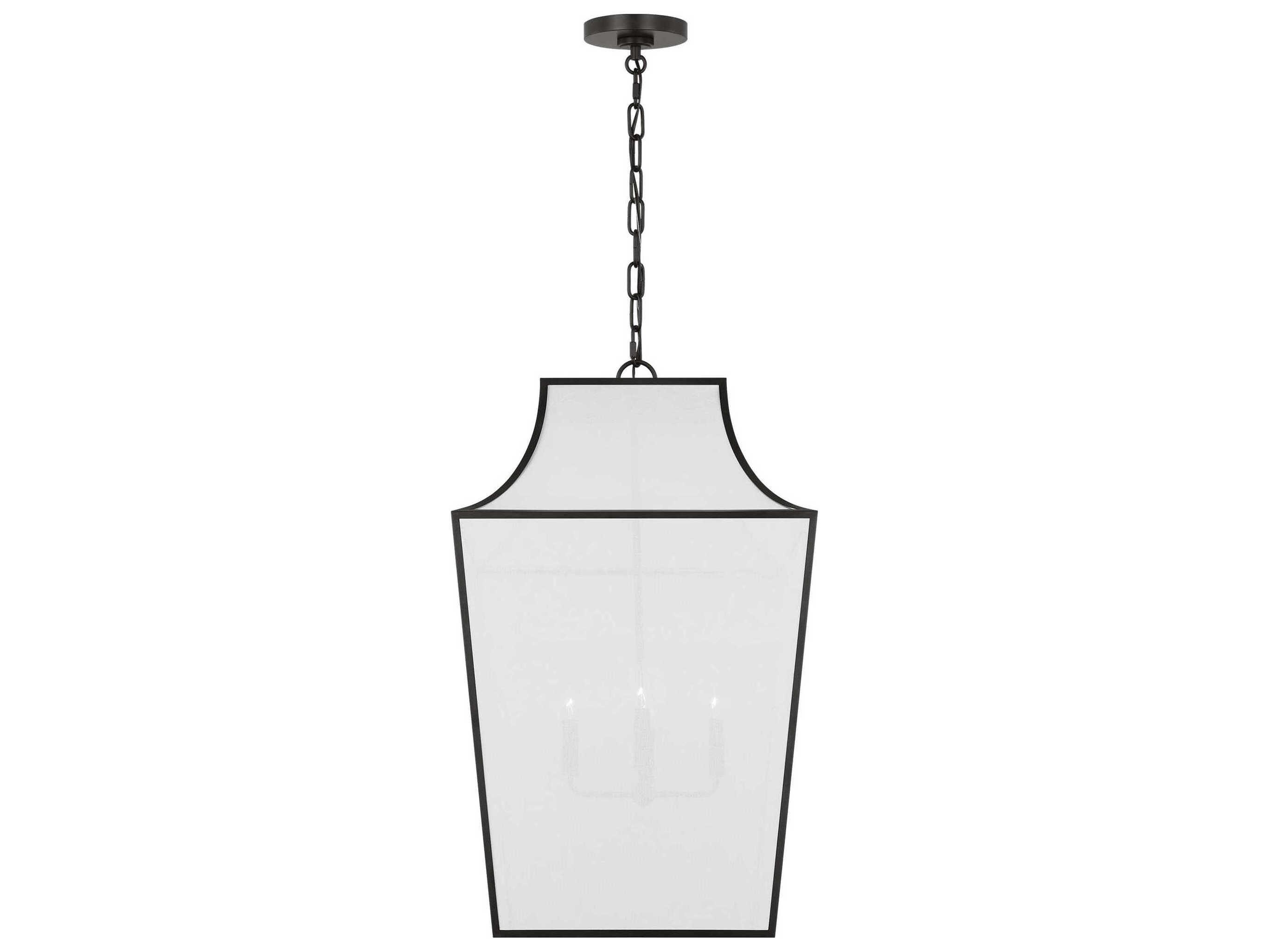 Visual Comfort Studio Arnio 4-Light Aged Iron Black Lantern Pendant