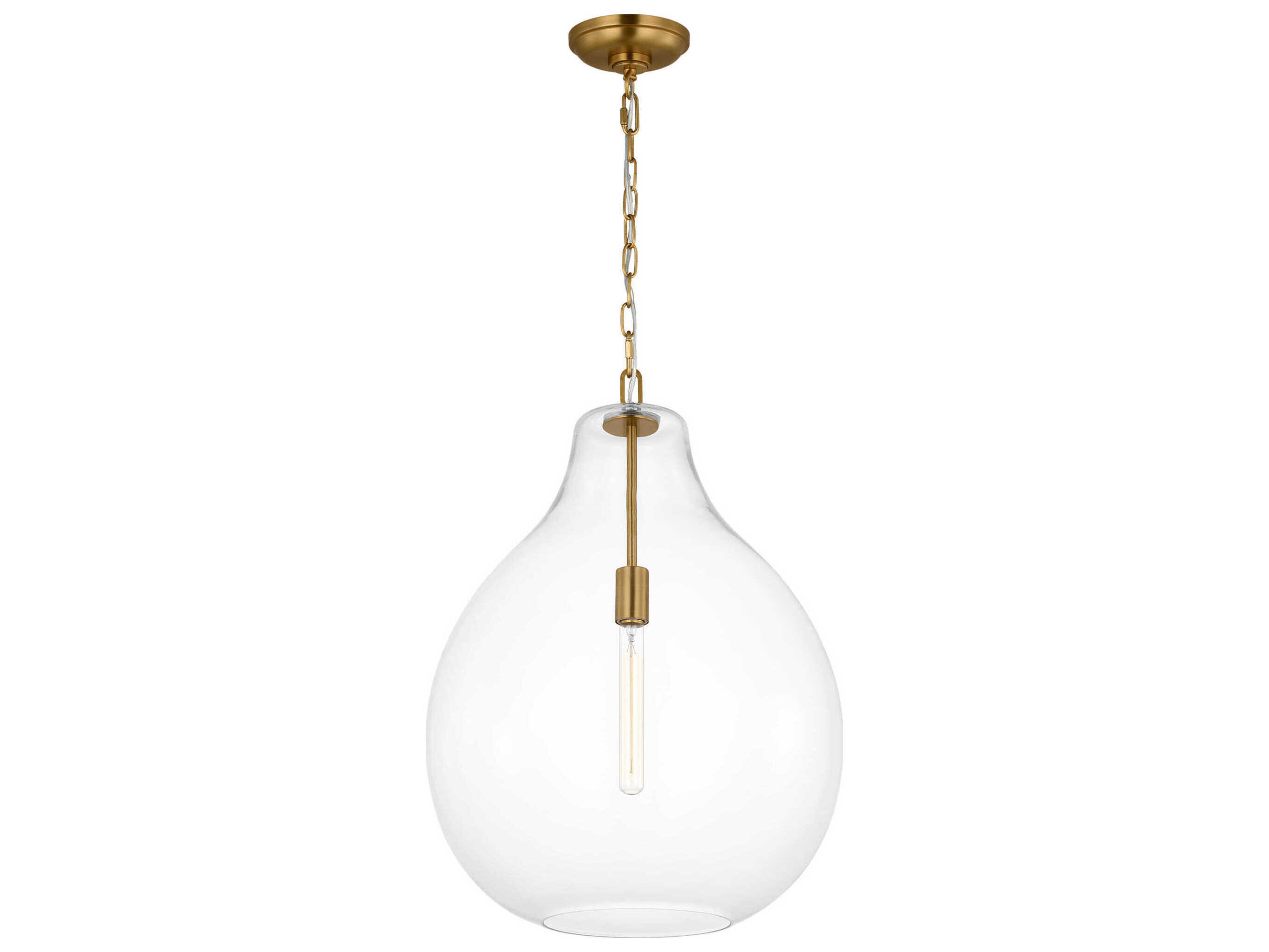 Visual Comfort Studio Magnus 1-Light Burnished Brass Pendant