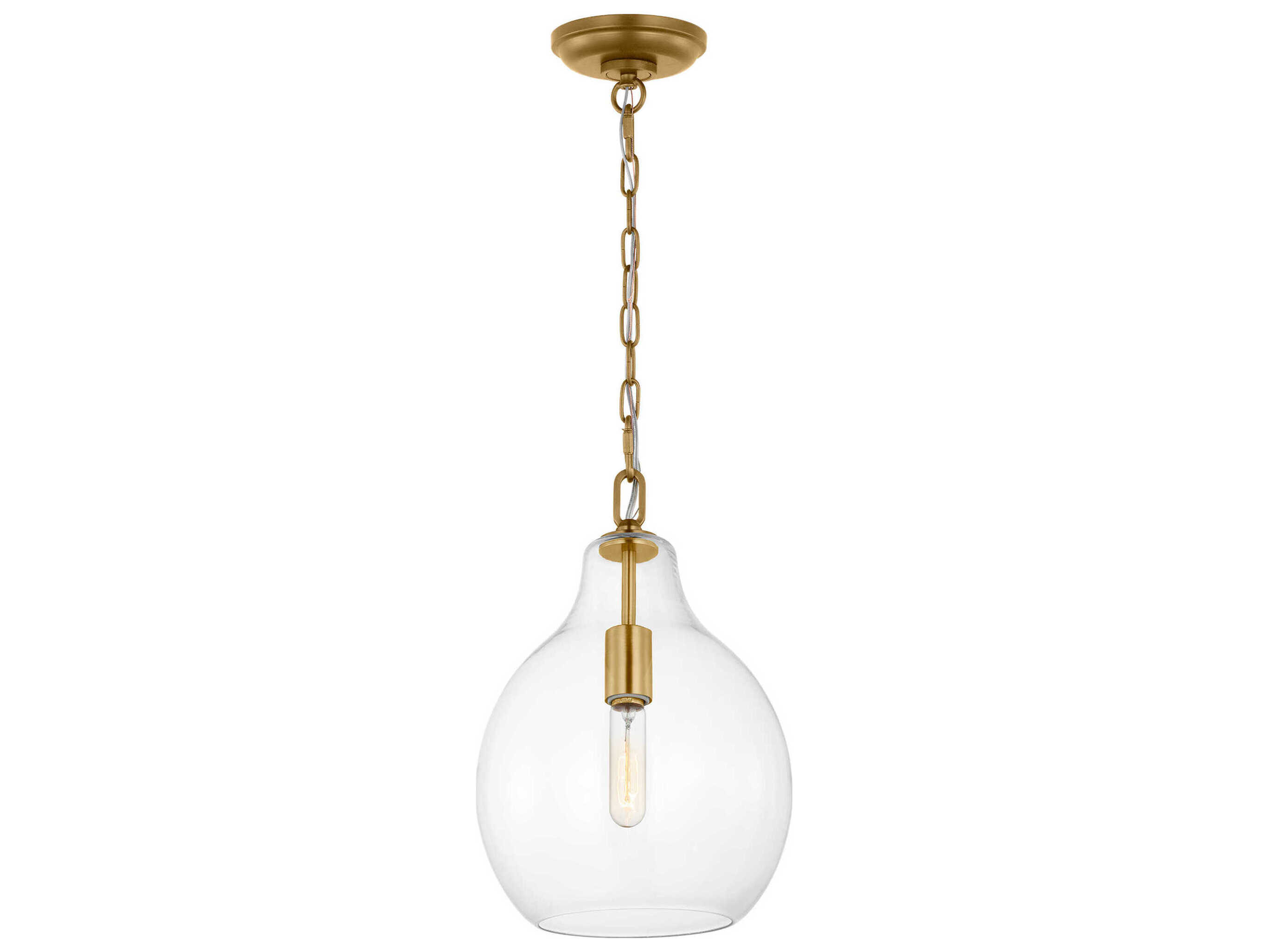 Visual Comfort Studio Magnus 1-Light Burnished Brass Mini Pendant