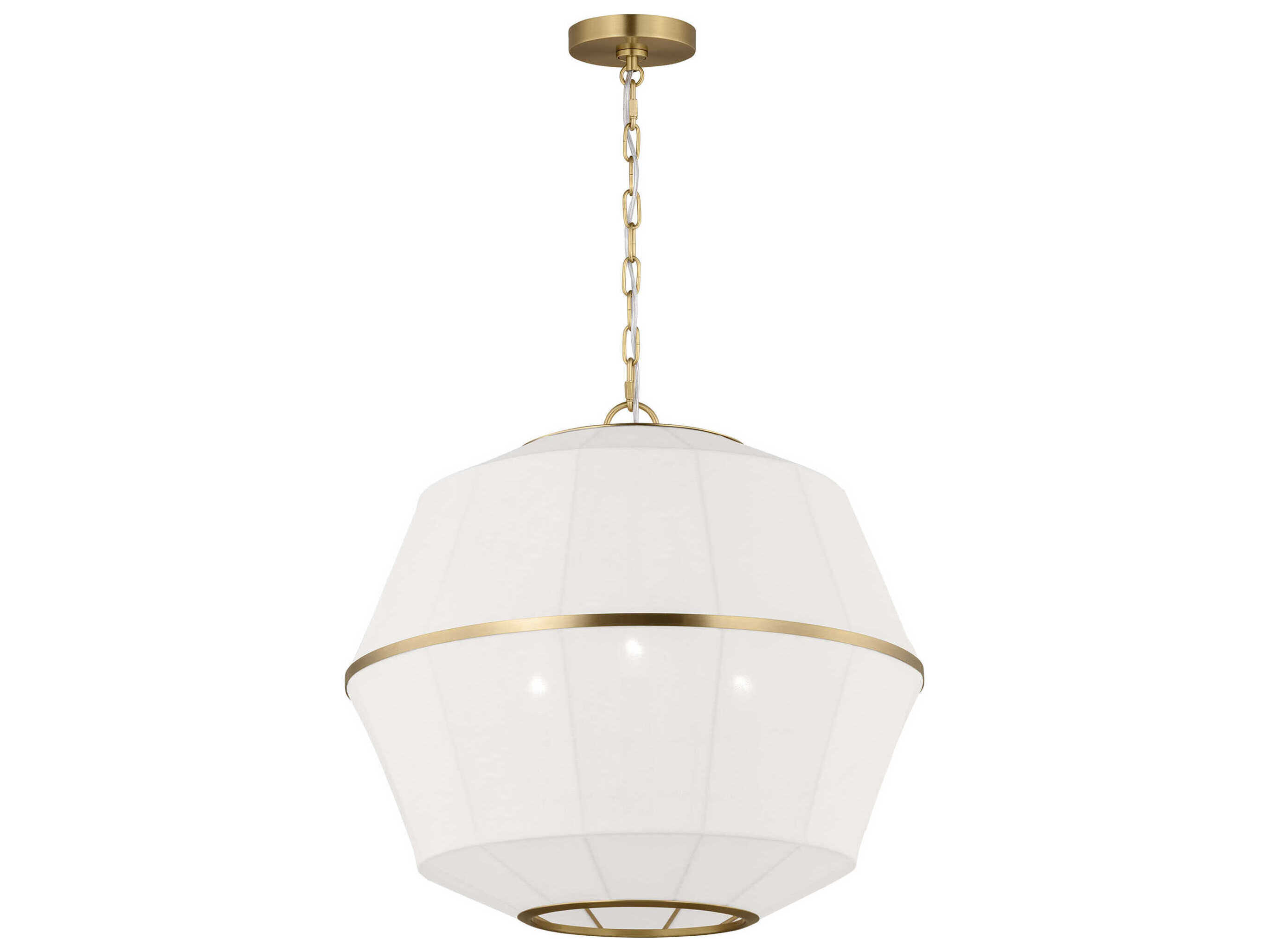 Visual Comfort Studio Hikari 3-Light Burnished Brass Pendant