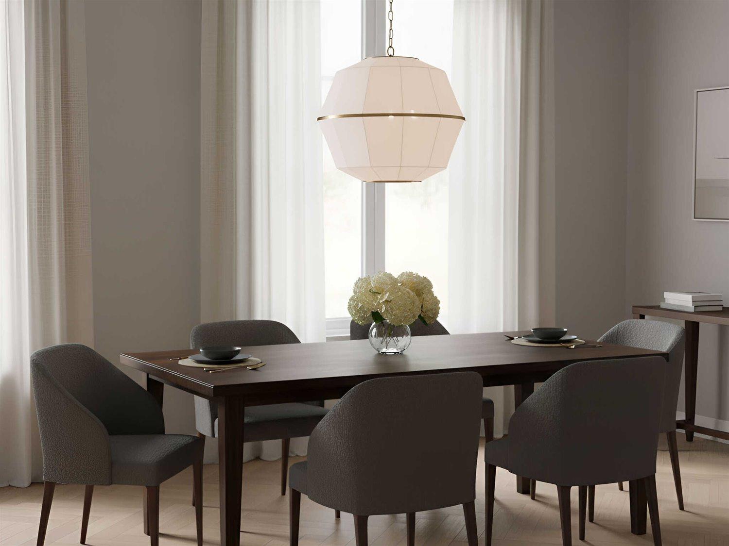 Visual Comfort Studio Hikari 3-Light Burnished Brass Pendant