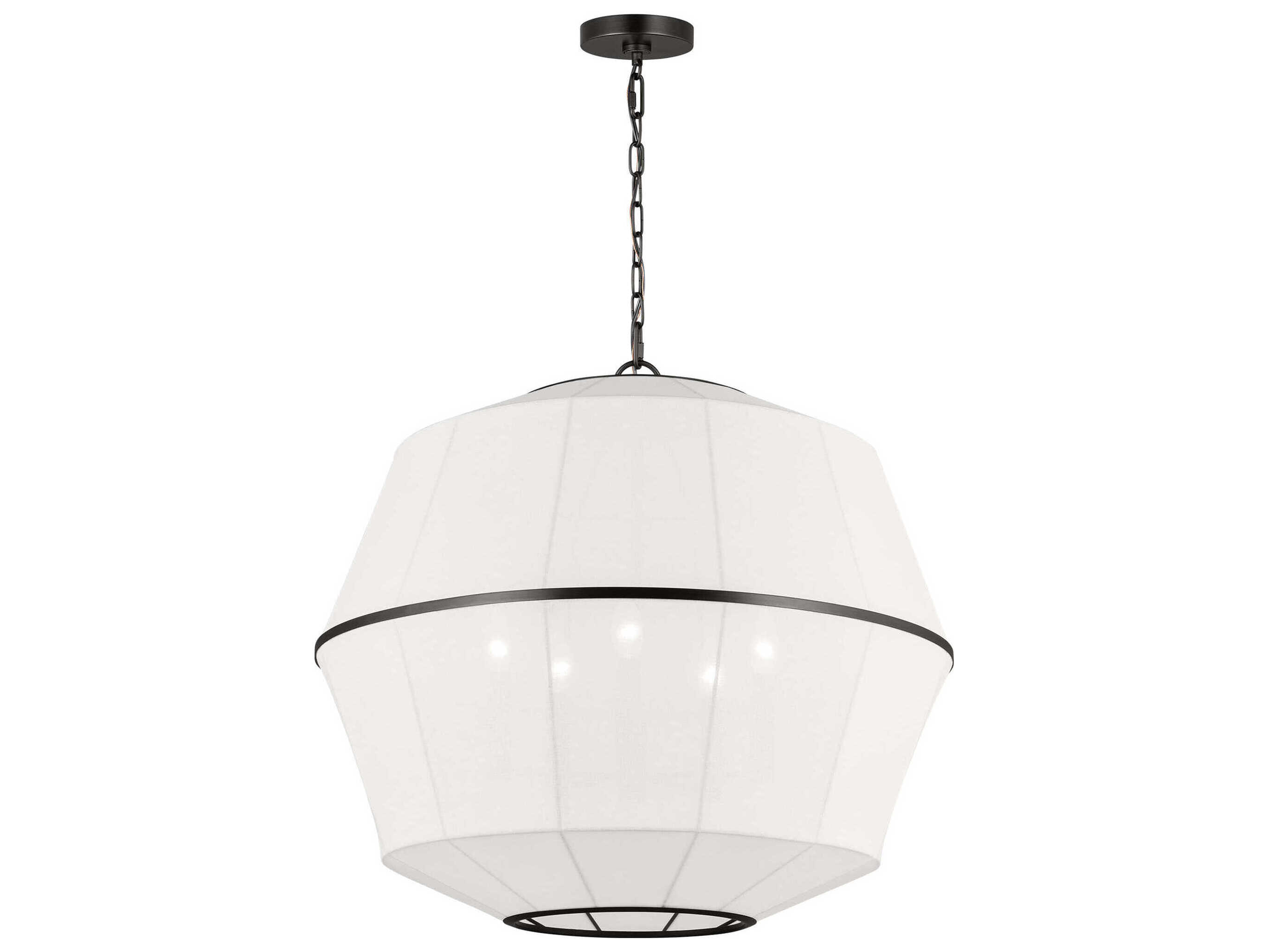 Visual Comfort Studio Hikari 5-Light Aged Iron Black Pendant