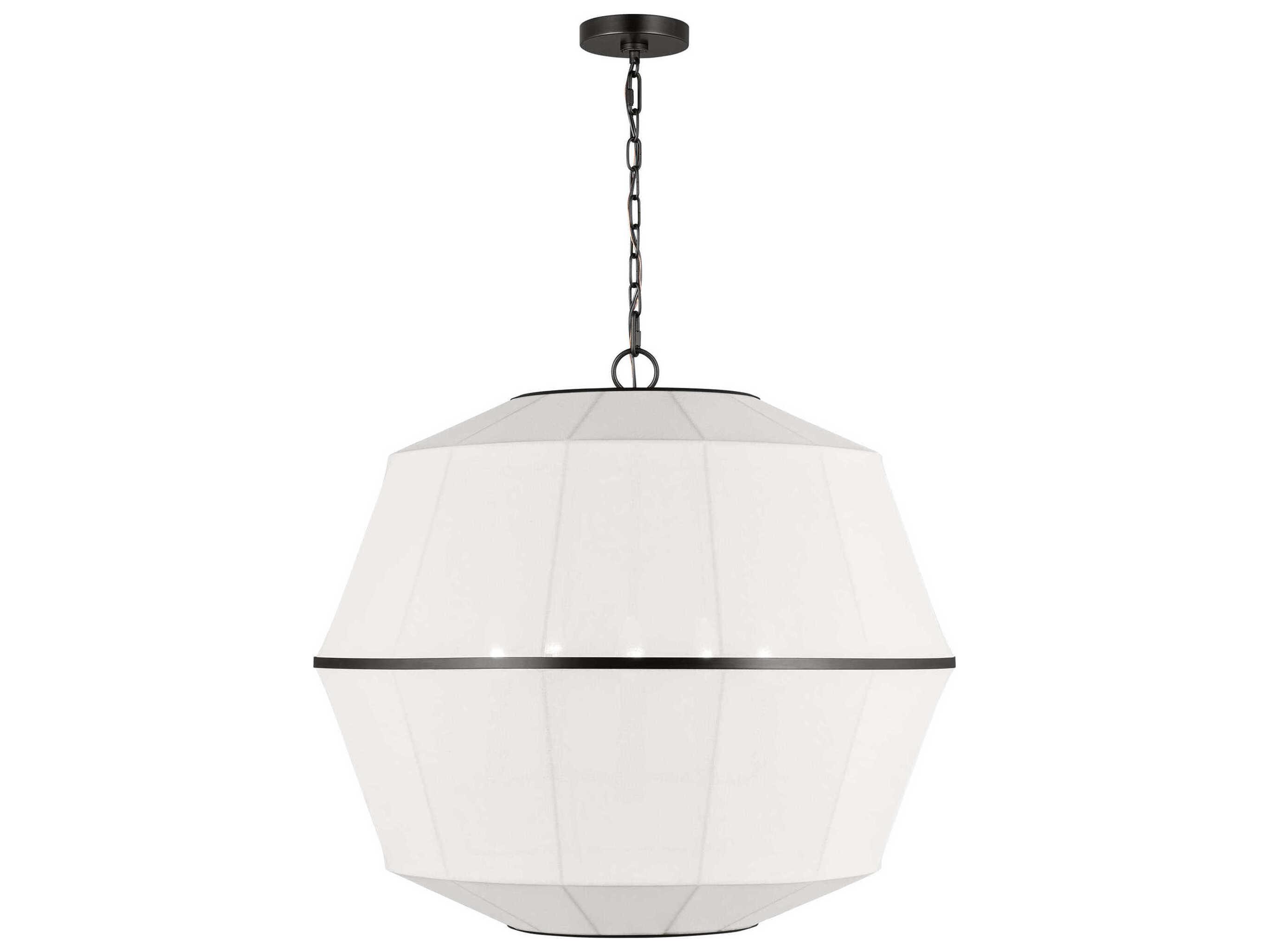 Visual Comfort Studio Hikari 5-Light Aged Iron Black Pendant