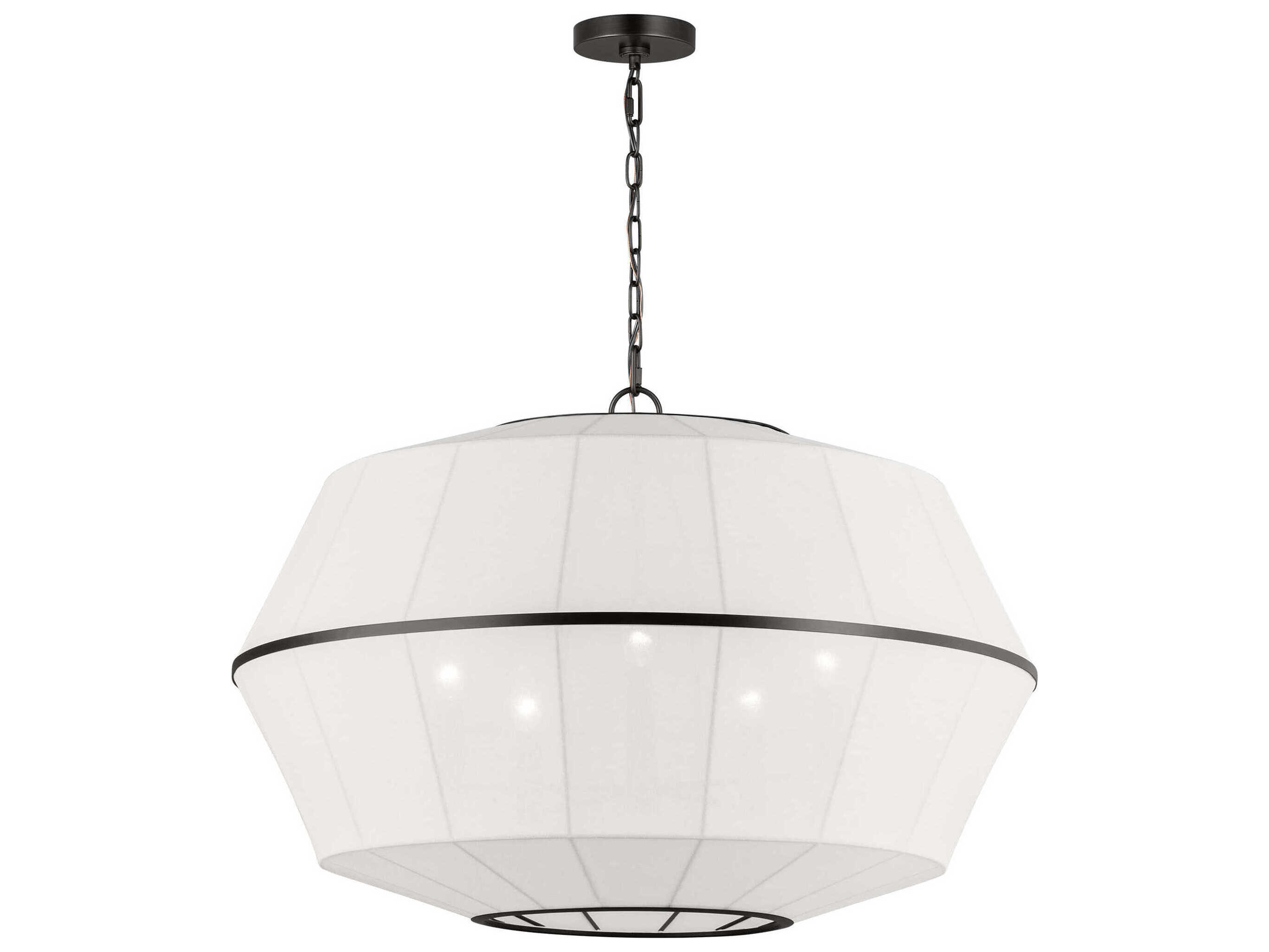 Visual Comfort Studio Hikari 5-Light Aged Iron Black Pendant