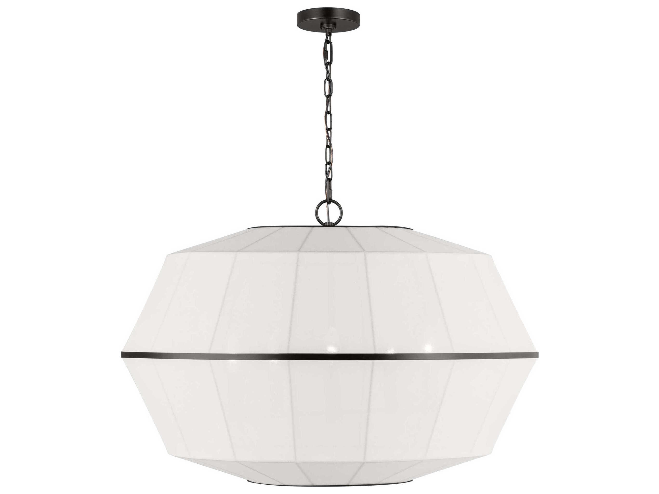 Visual Comfort Studio Hikari 5-Light Aged Iron Black Pendant
