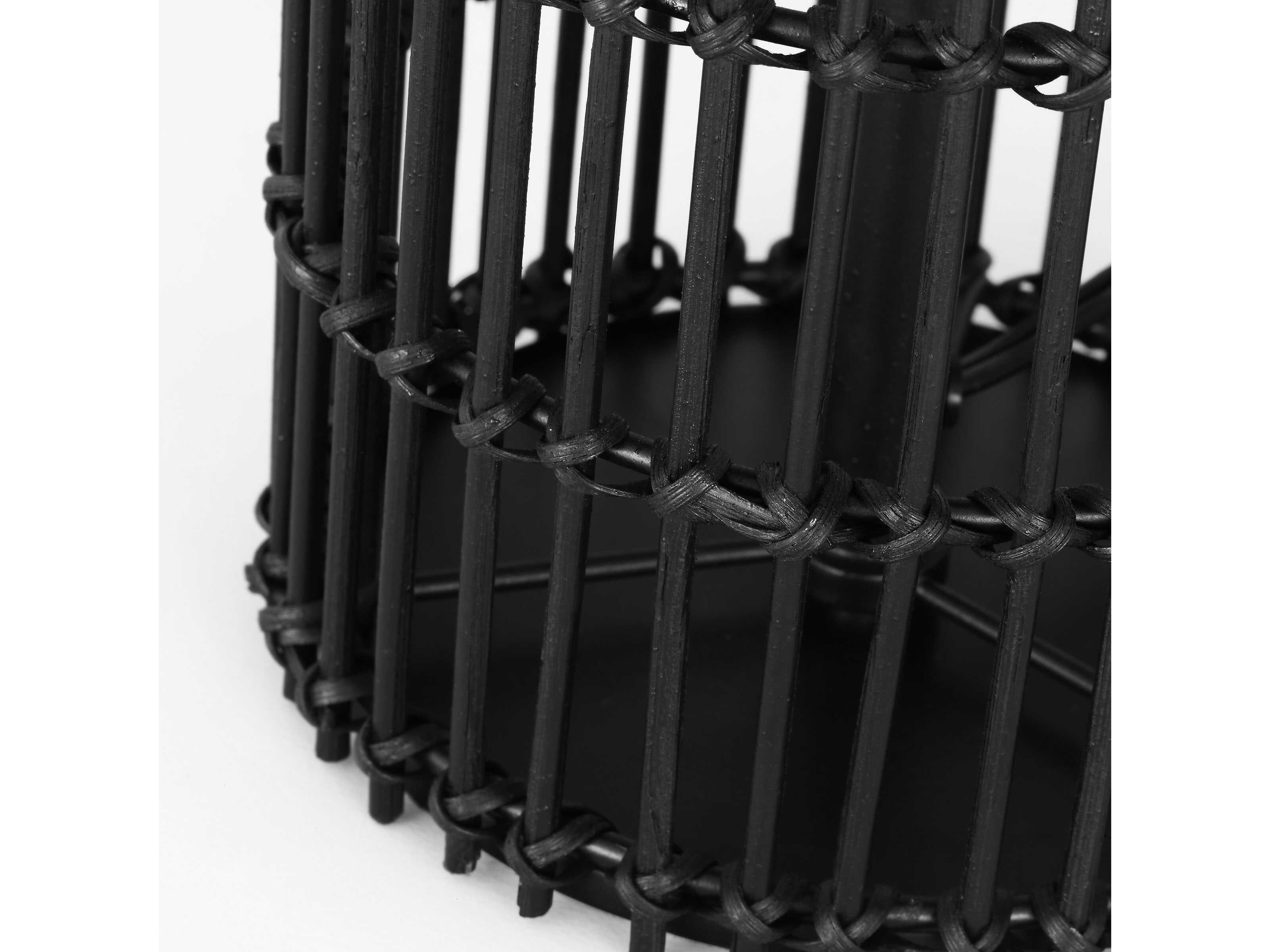 Visual Comfort Studio Elio Aged Iron White Linen Fabric Black Buffet Lamp