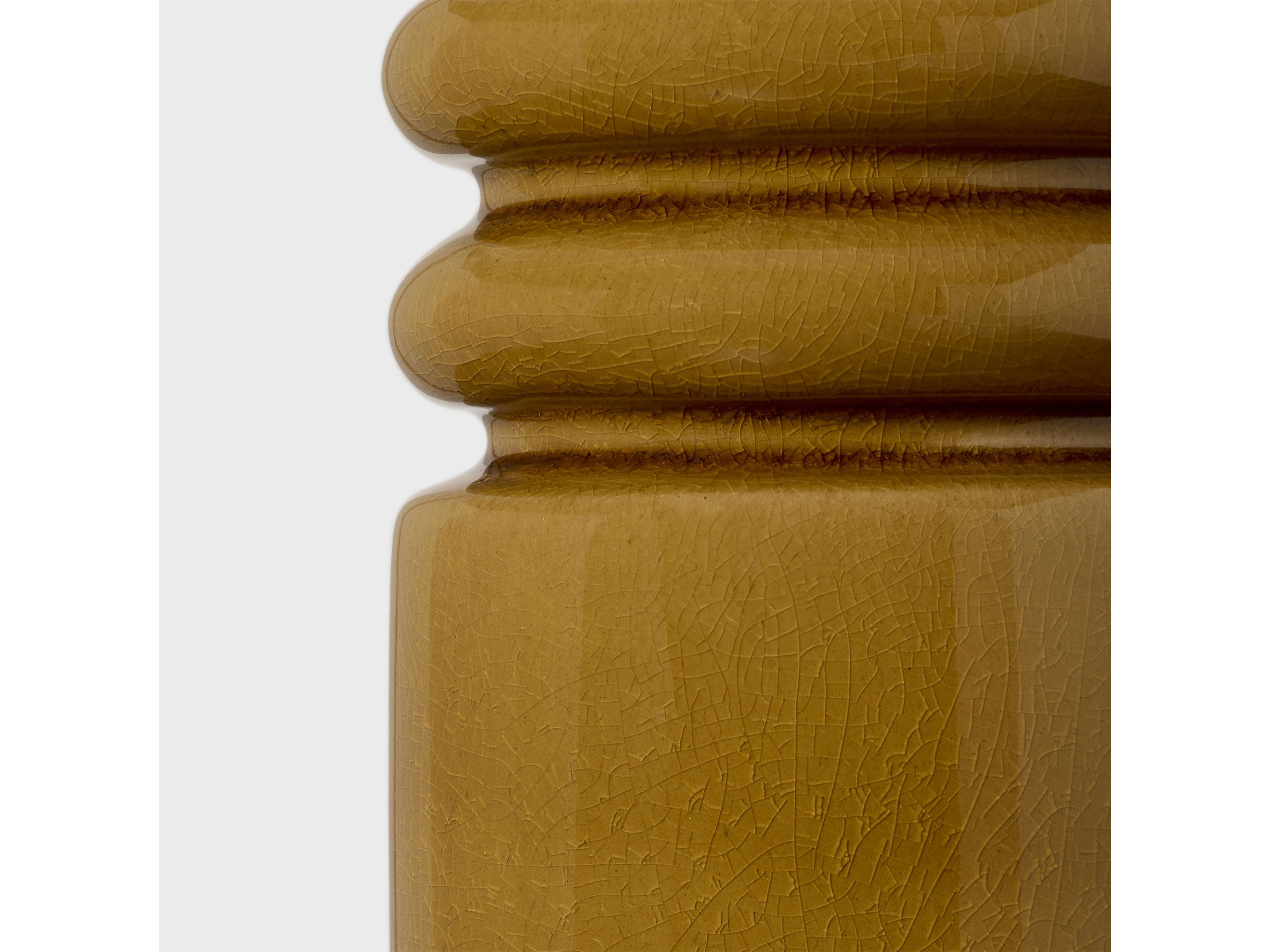 Visual Comfort Studio Feikudo Cracked Honey White Linen Fabric Brown Buffet Lamp