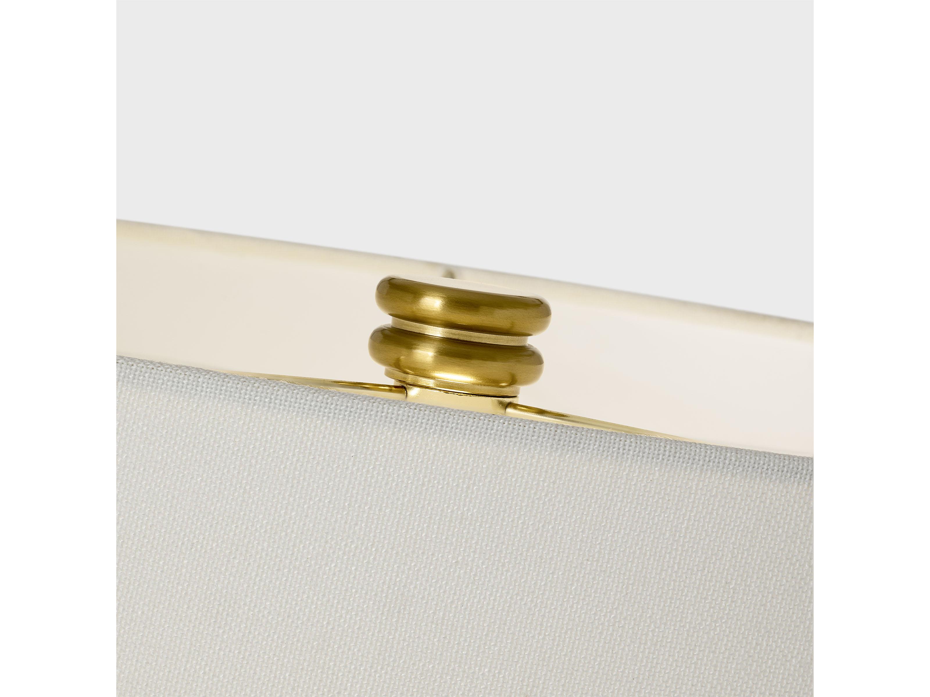 Visual Comfort Studio Feikudo Cracked Honey White Linen Fabric Brown Buffet Lamp