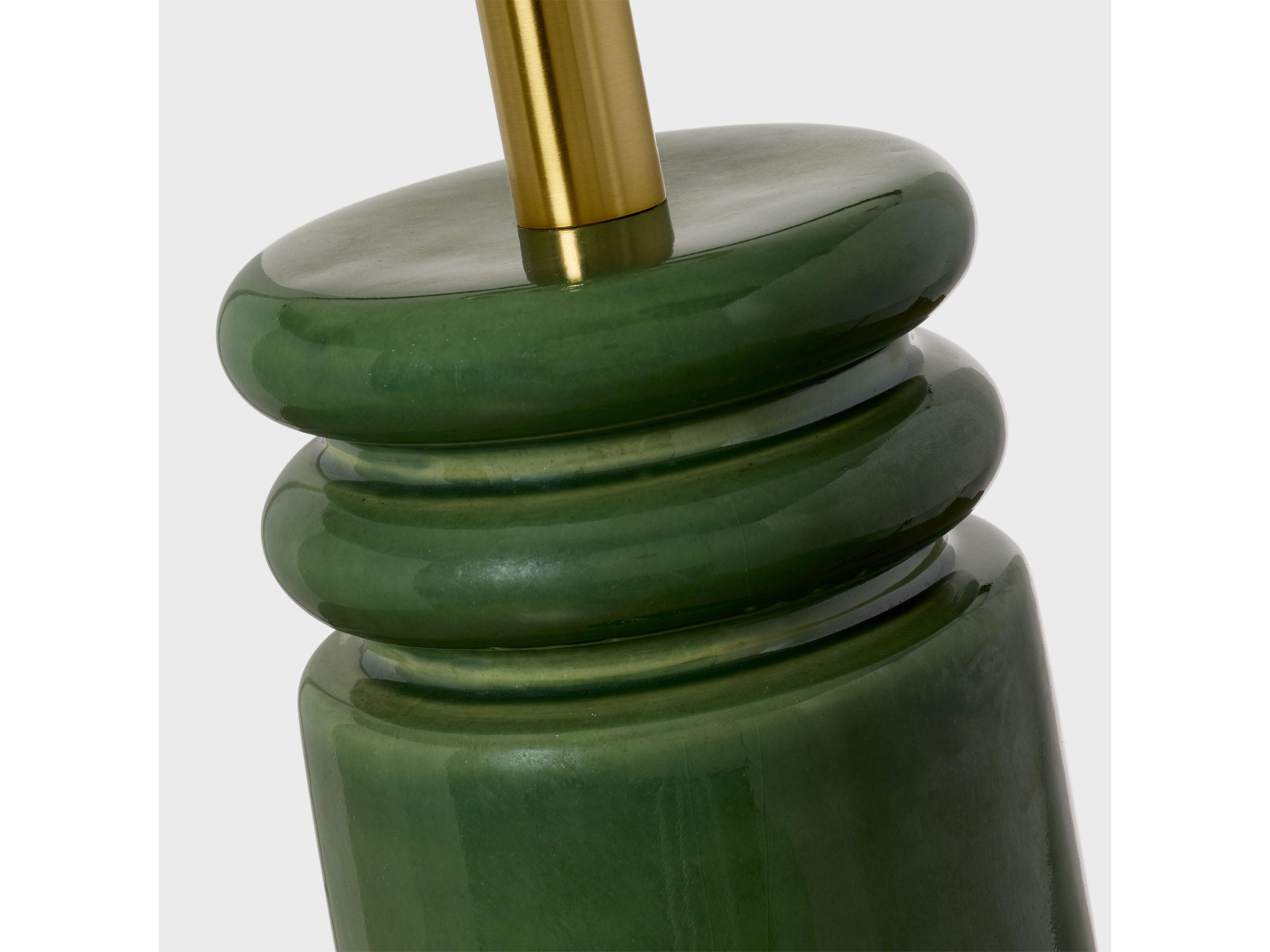 Visual Comfort Studio Feikudo Glossy Light Green White Linen Fabric Buffet Lamp