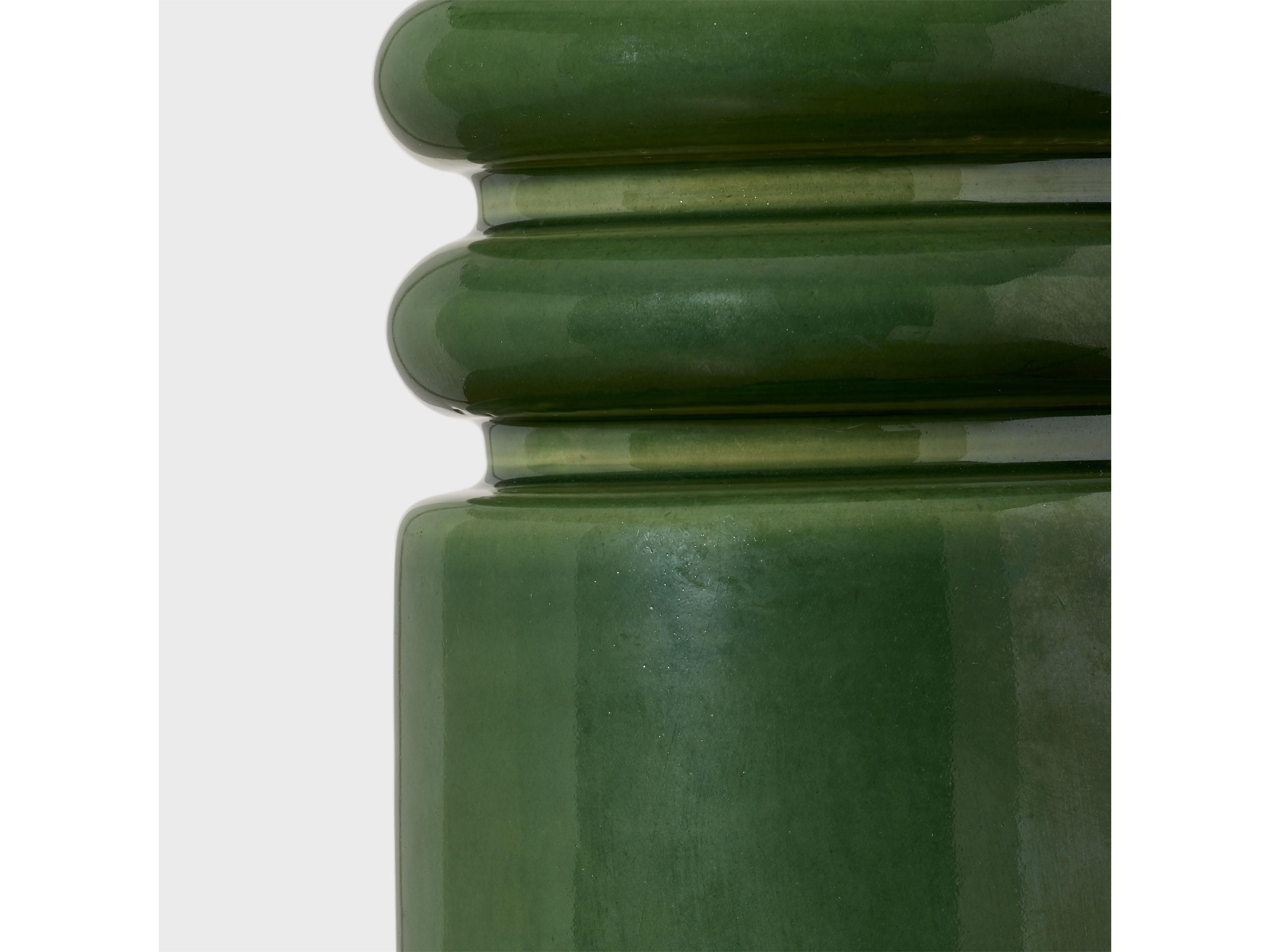 Visual Comfort Studio Feikudo Glossy Light Green White Linen Fabric Buffet Lamp