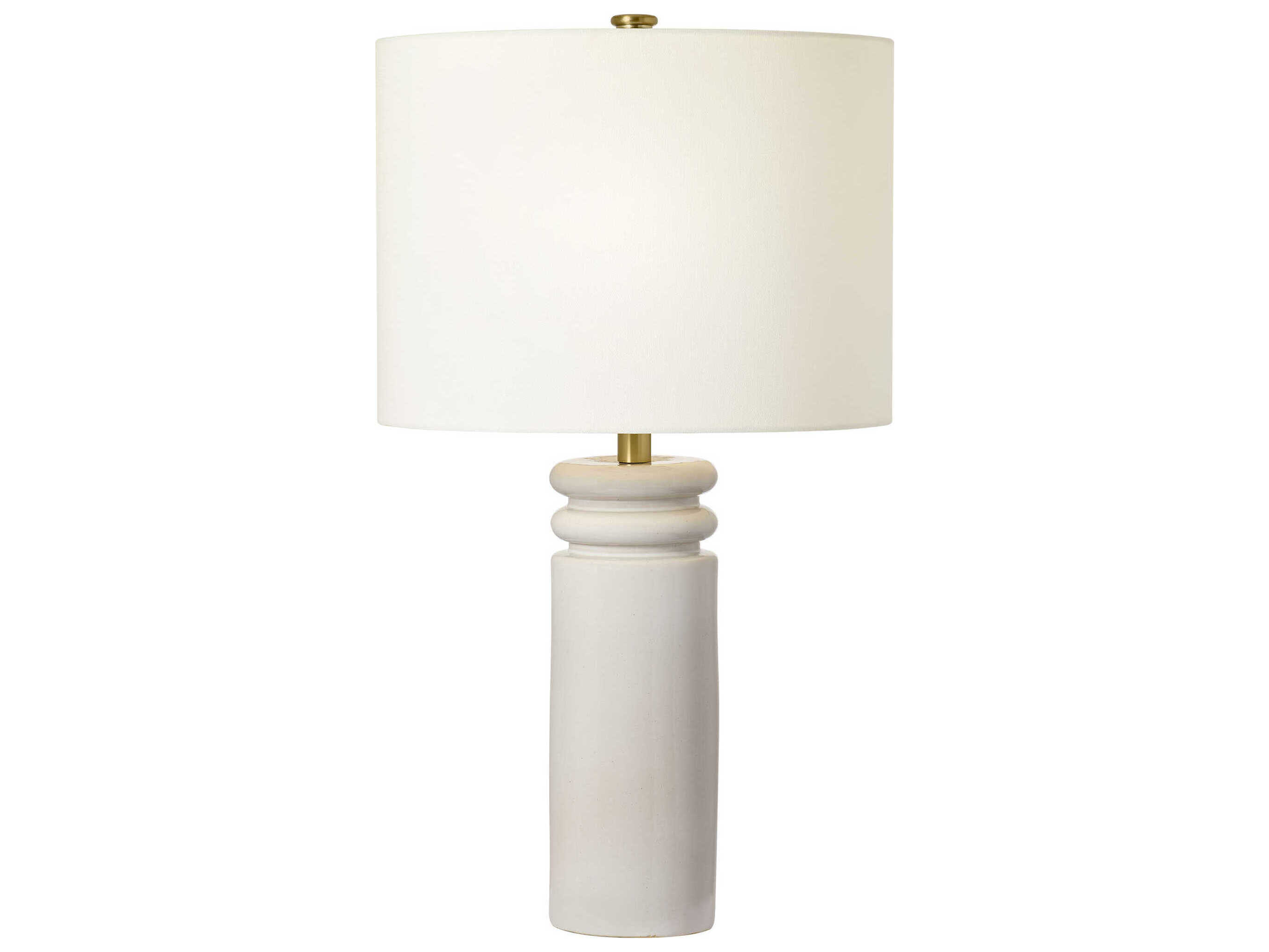Visual Comfort Studio Feikudo Glossy White Linen Fabric Buffet Lamp