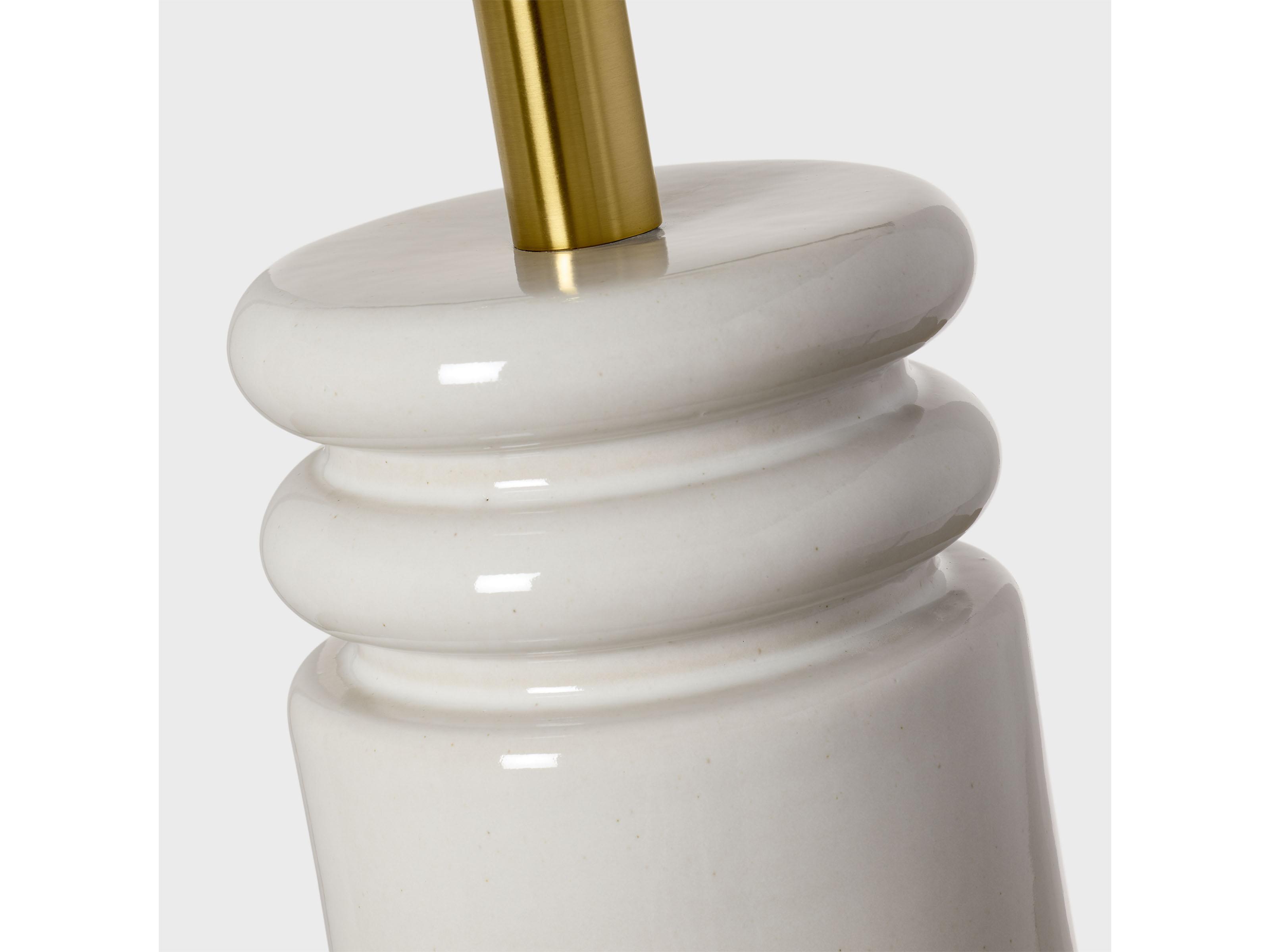 Visual Comfort Studio Feikudo Glossy White Linen Fabric Buffet Lamp