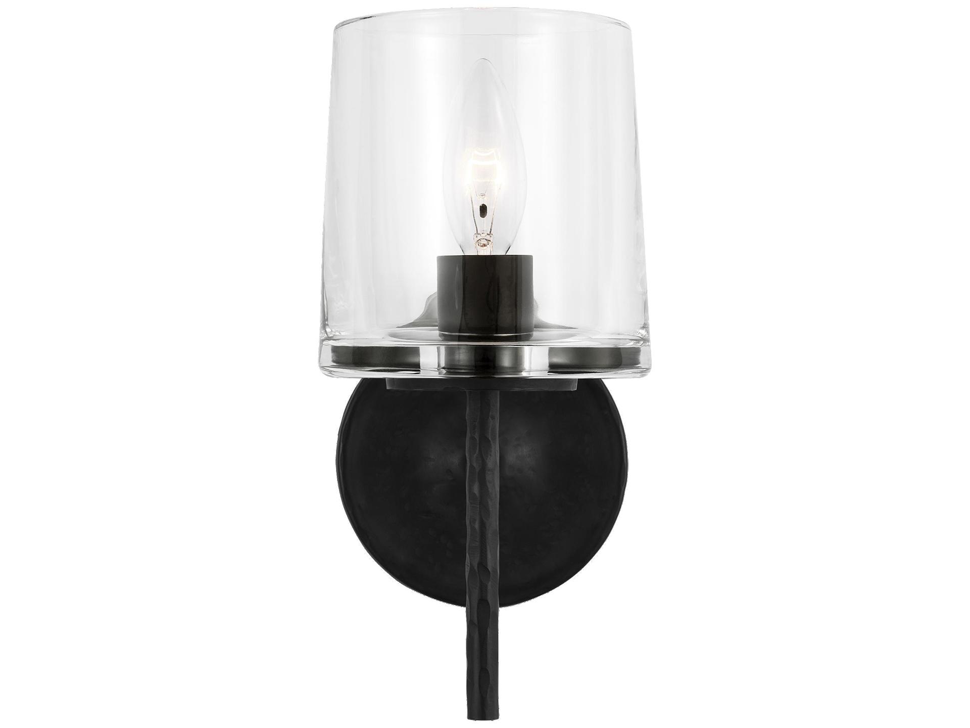 Visual Comfort Studio Marietta 1-Light Aged Iron Black Wall Sconce