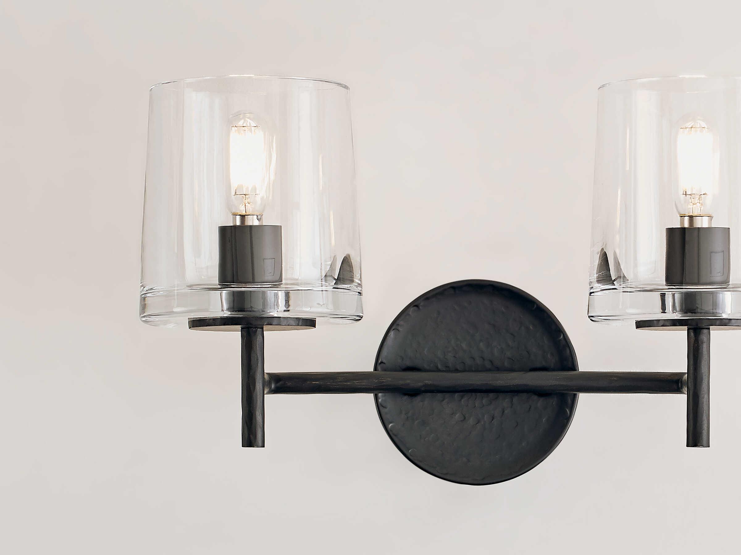 Visual Comfort Studio Marietta 2-Light Aged Iron Black Vanity Light