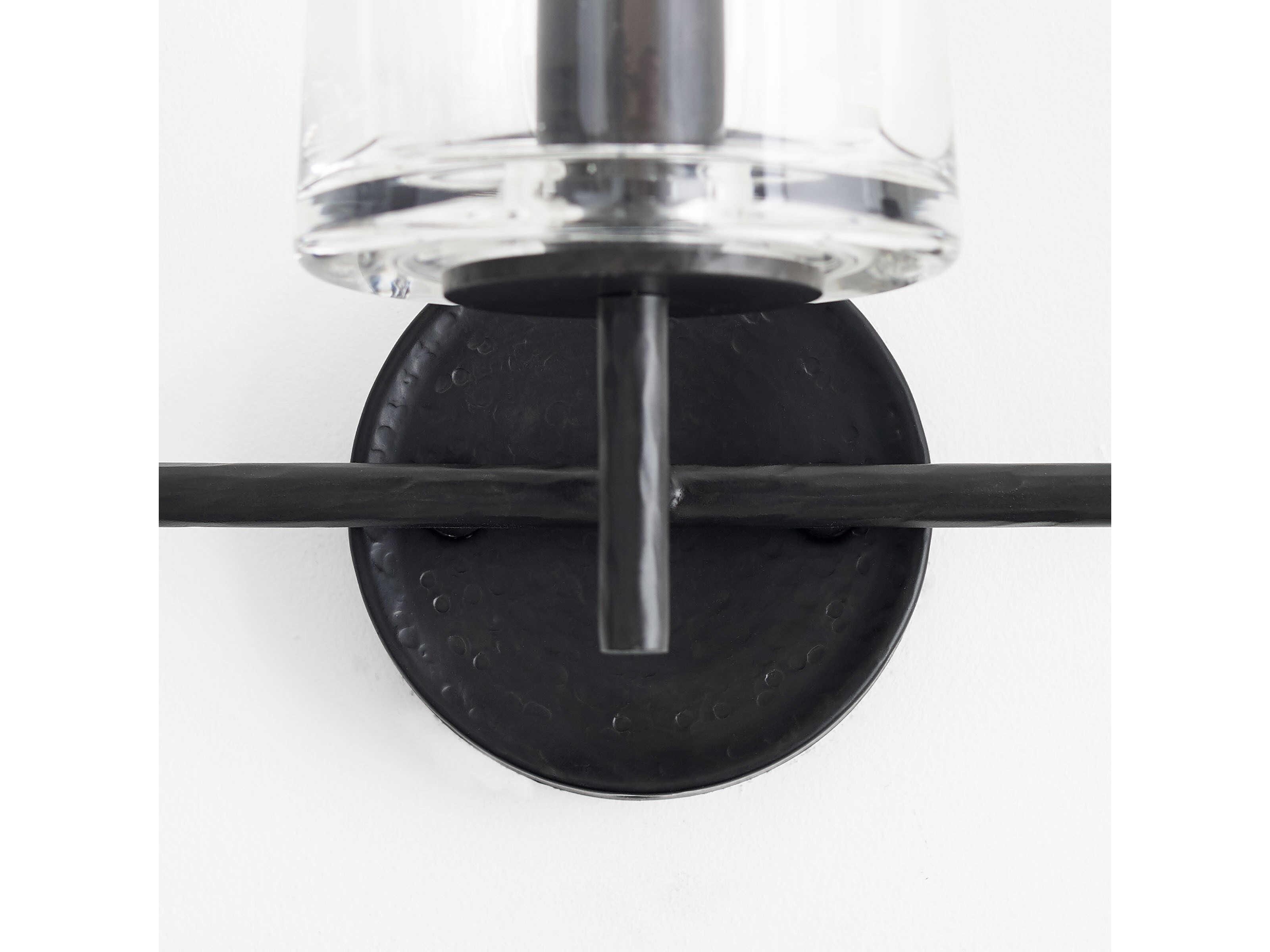 Visual Comfort Studio Marietta 3-Light Aged Iron Black Vanity Light