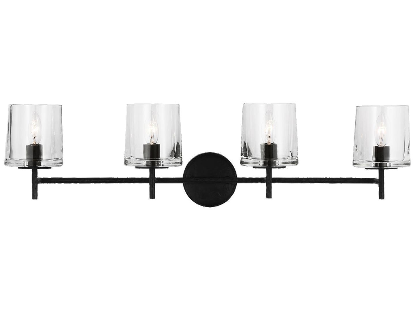Visual Comfort Studio Marietta 4-Light Aged Iron Black Vanity Light