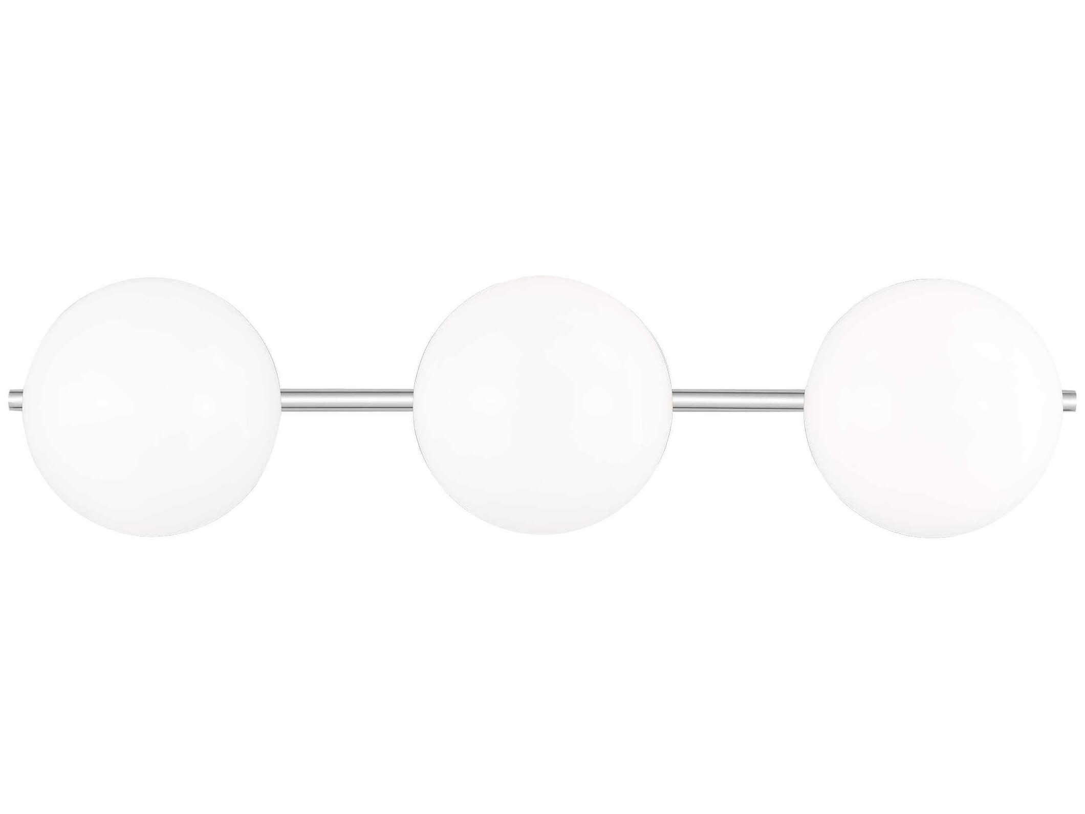 Visual Comfort Studio Lune 3-Light Chrome Vanity Light