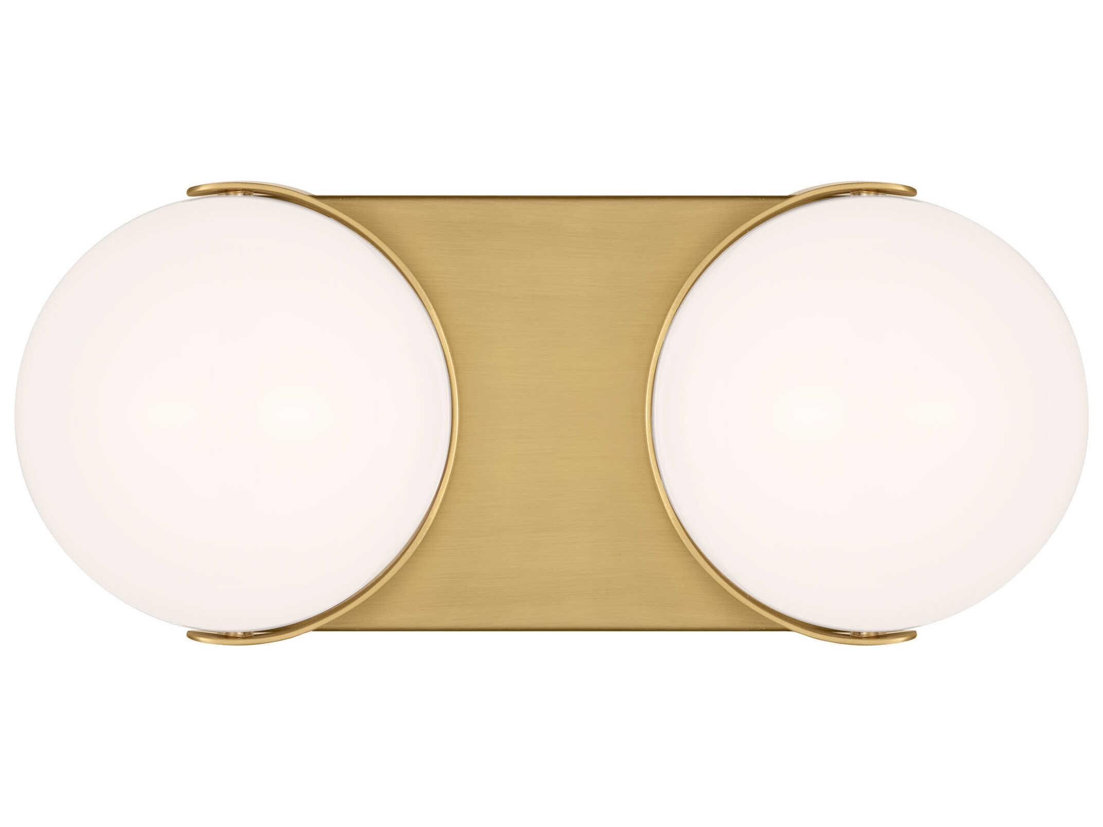 Visual Comfort Studio Syrie 2-Light Burnished Brass Vanity Light