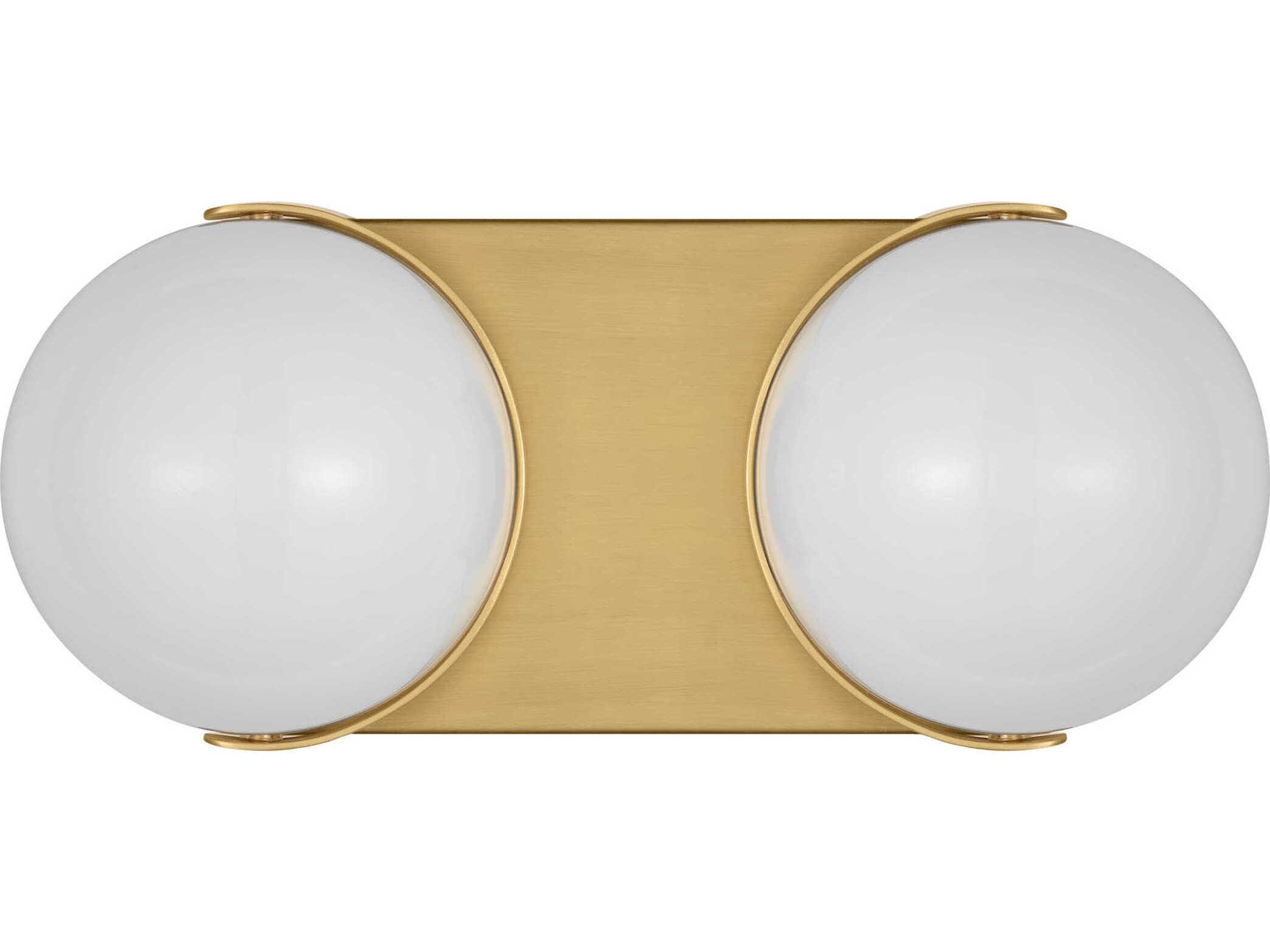 Visual Comfort Studio Syrie 2-Light Burnished Brass Vanity Light
