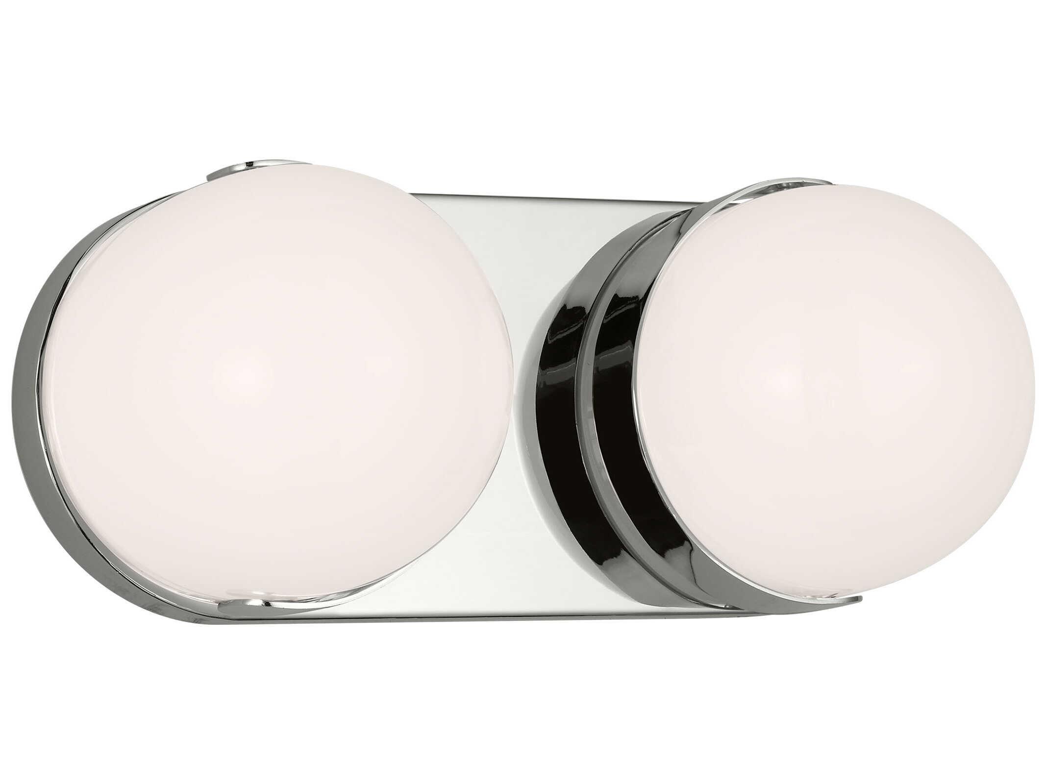 Visual Comfort Studio Syrie 2-Light Polished Nickel Vanity Light