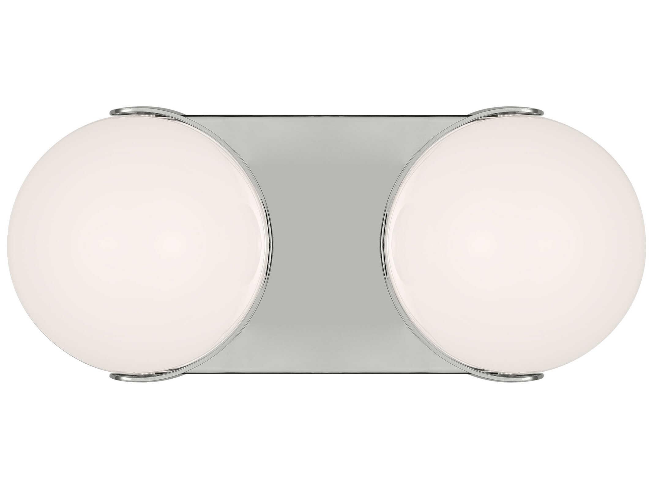 Visual Comfort Studio Syrie 2-Light Polished Nickel Vanity Light