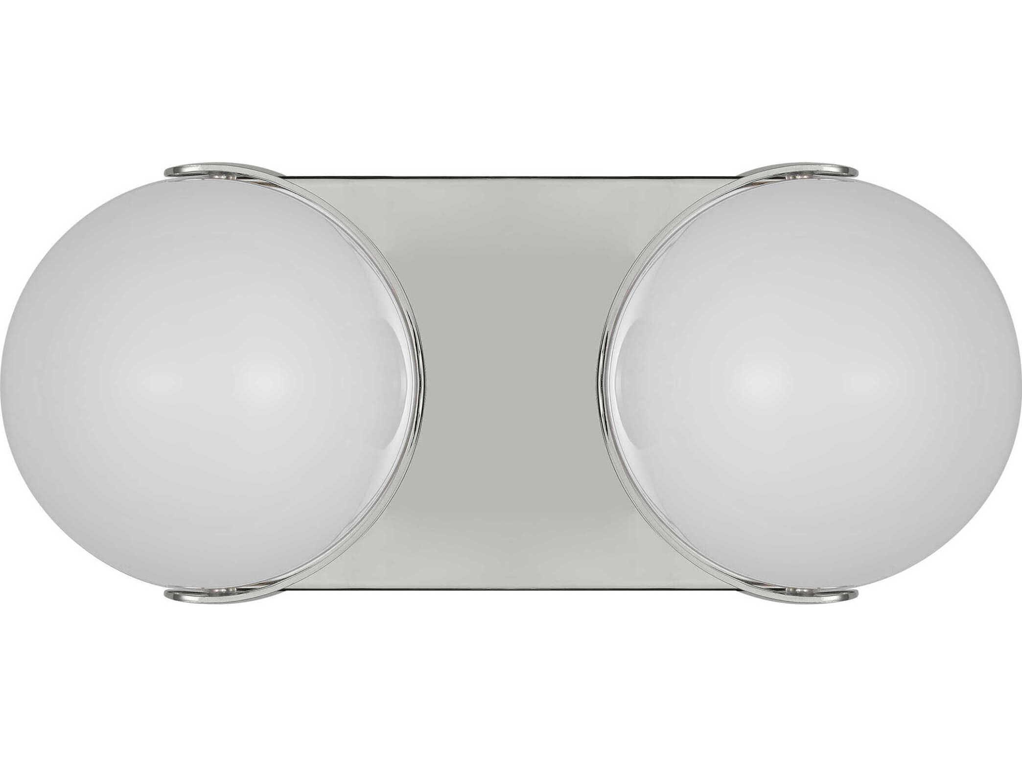 Visual Comfort Studio Syrie 2-Light Polished Nickel Vanity Light
