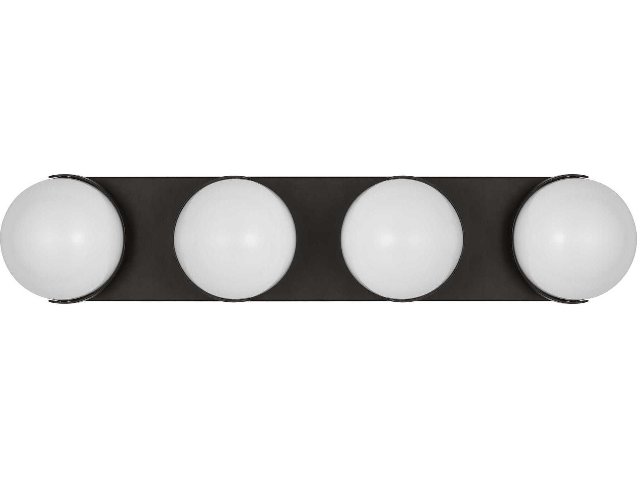 Visual Comfort Studio Syrie 4-Light Aged Iron Black Vanity Light