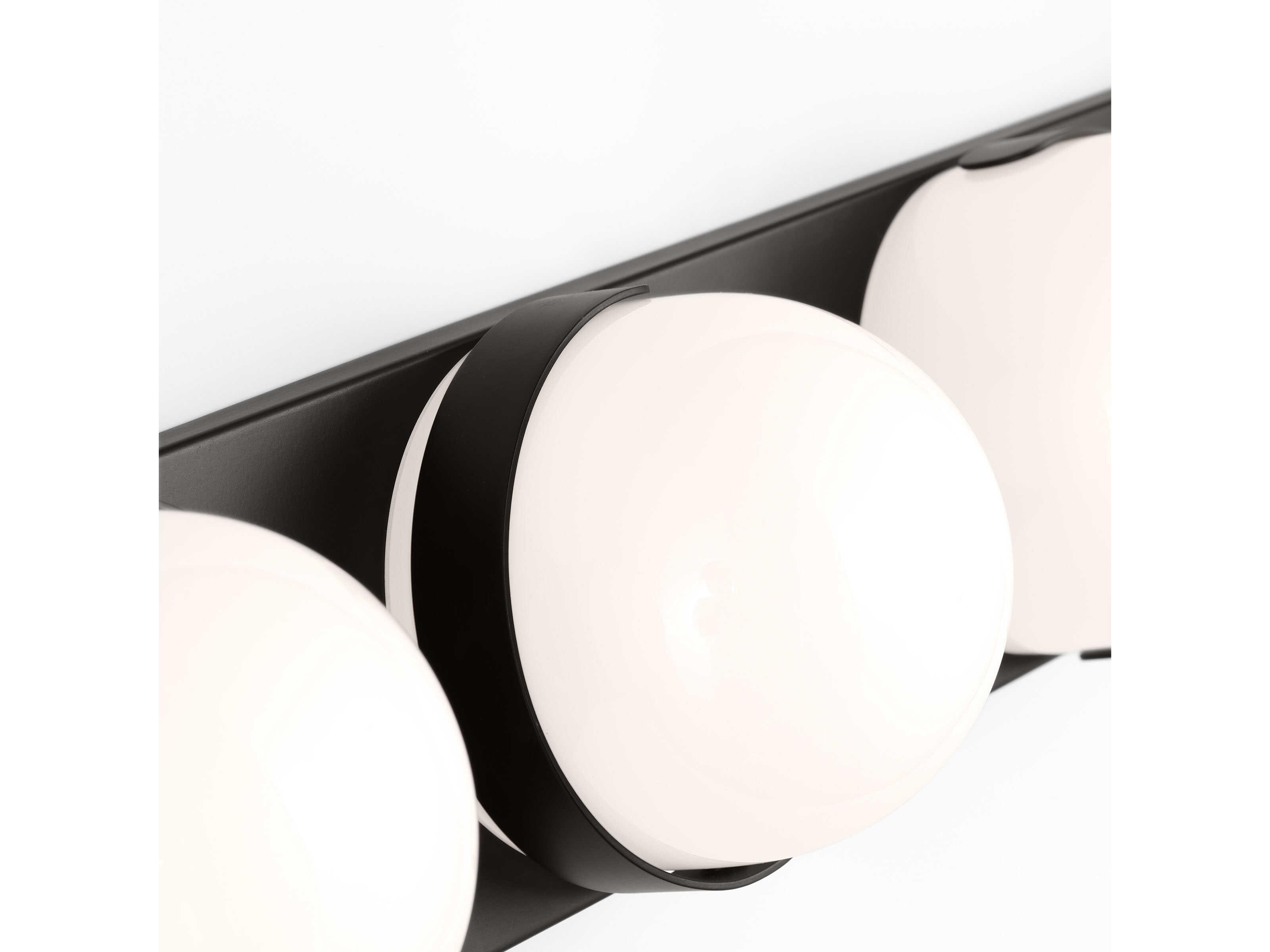 Visual Comfort Studio Syrie 4-Light Aged Iron Black Vanity Light