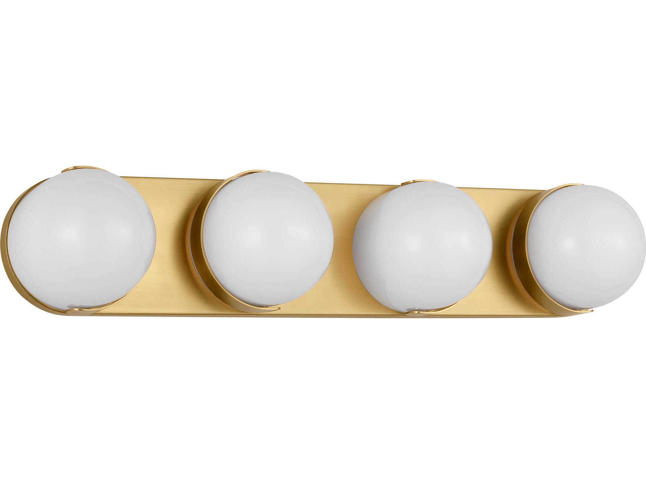 Visual Comfort Studio Syrie 4-Light Burnished Brass Vanity Light