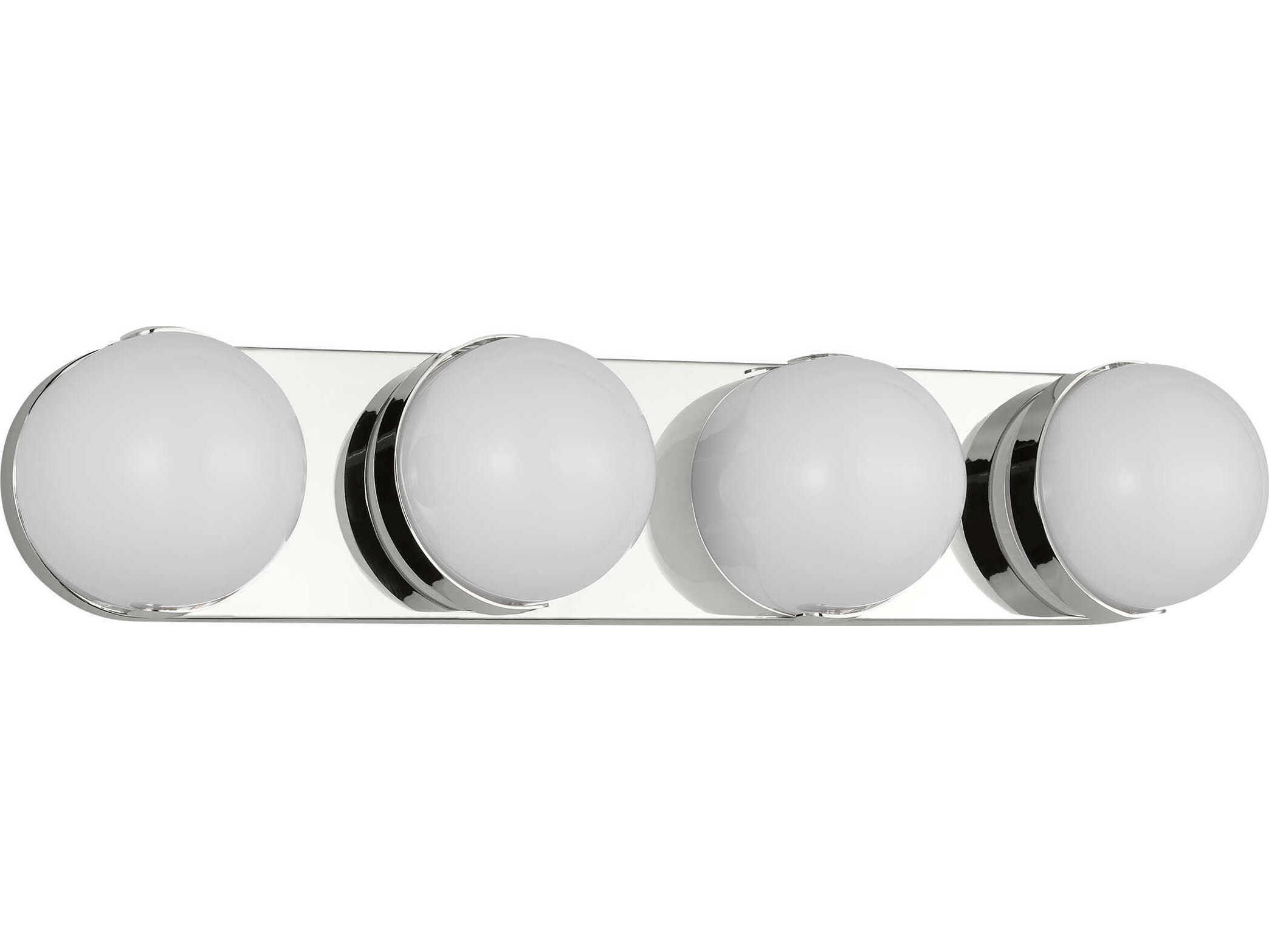 Visual Comfort Studio Syrie 4-Light Polished Nickel Vanity Light