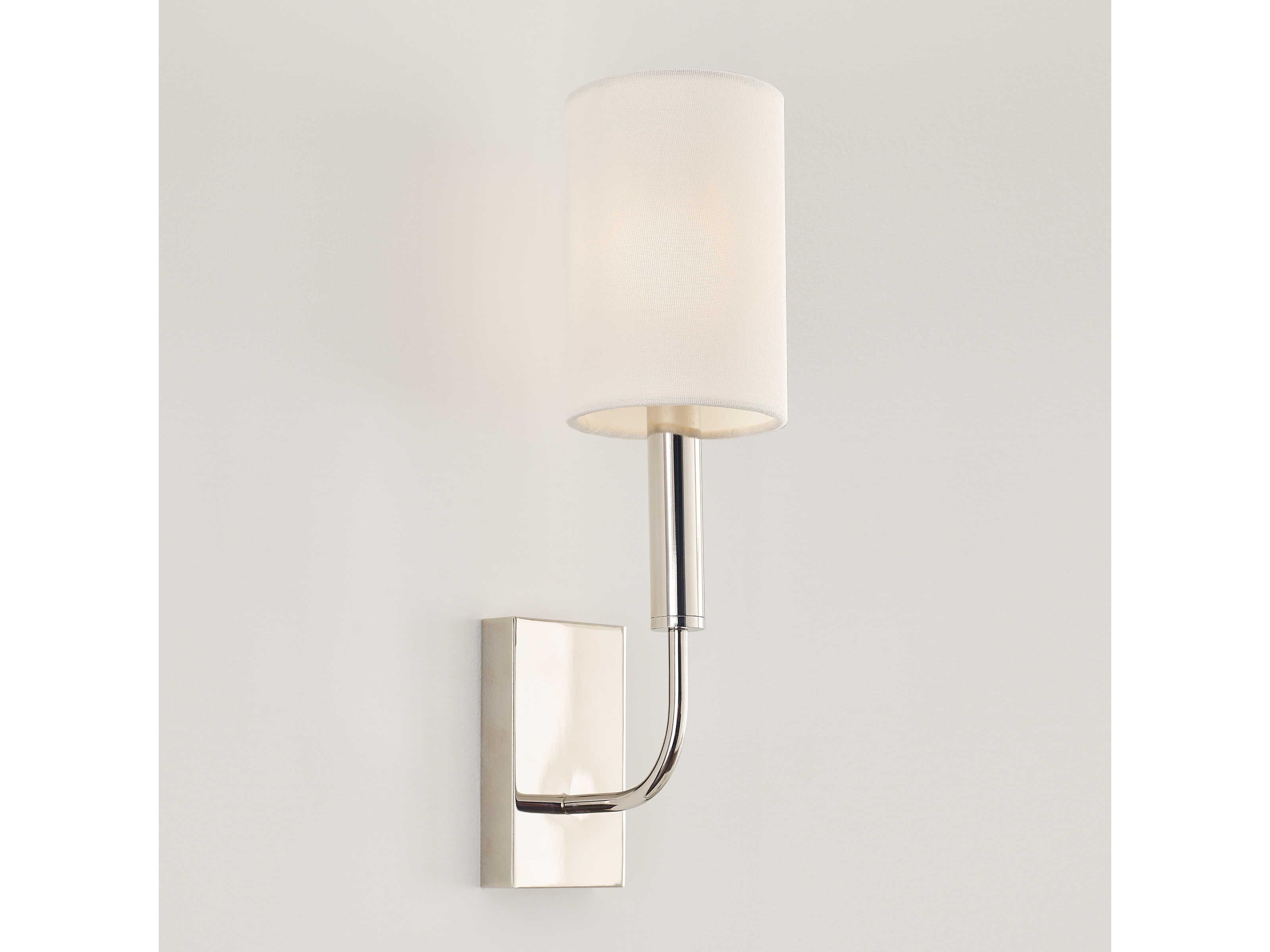 Visual Comfort Studio Brianna 1-Light Polished Nickel Wall Sconce