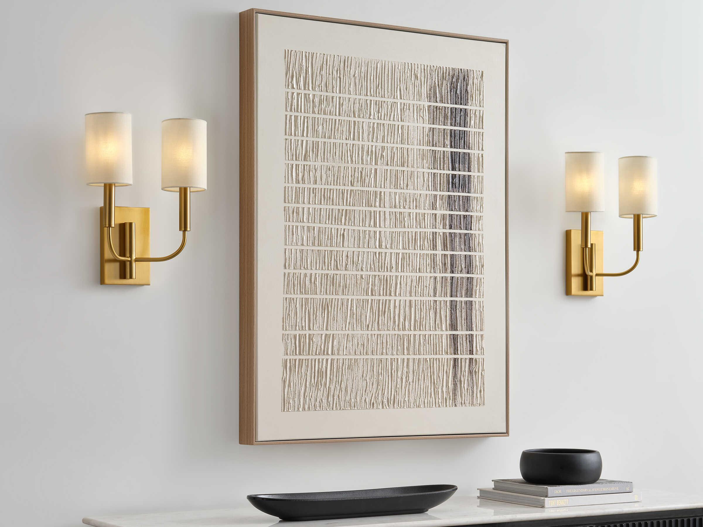 Visual Comfort Studio Brianna 2-Light Burnished Brass Wall Sconce