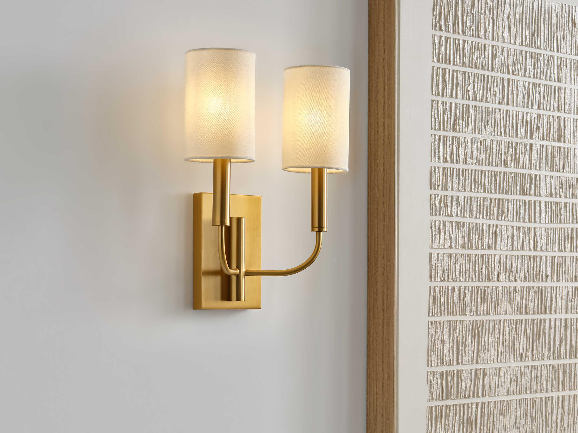 Visual Comfort Studio Brianna 2-Light Burnished Brass Wall Sconce