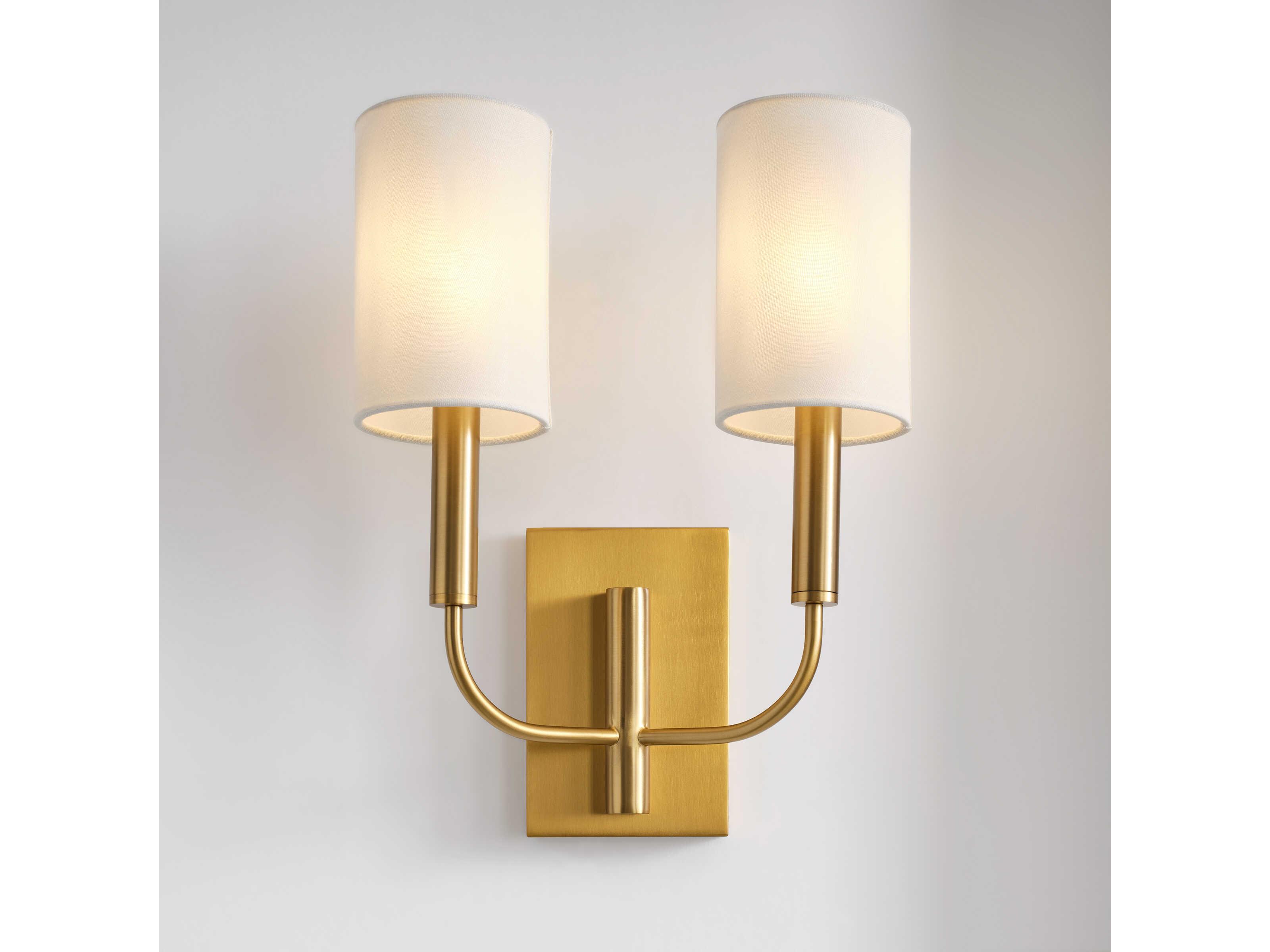 Visual Comfort Studio Brianna 2-Light Burnished Brass Wall Sconce
