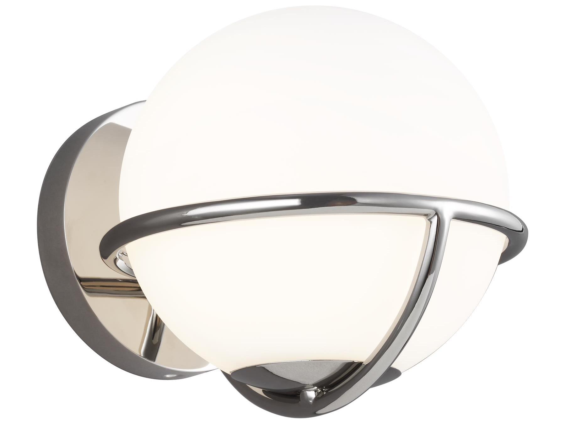 Visual Comfort Studio Apollo 1-Light Polished Nickel Wall Sconce