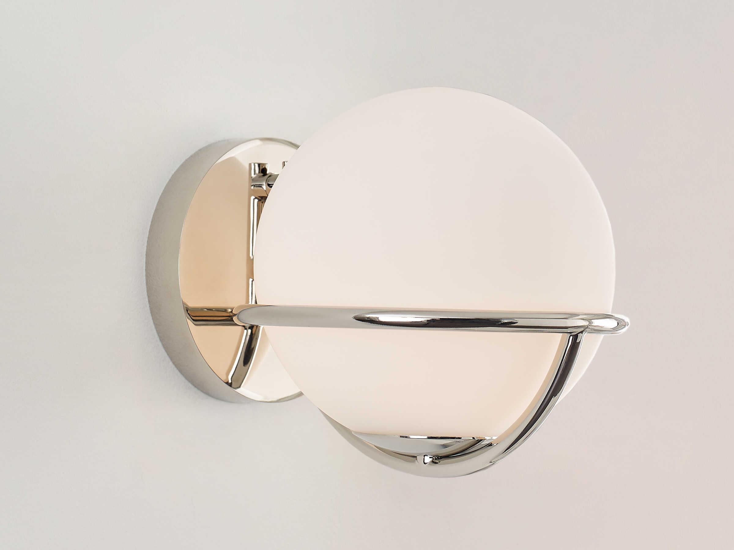 Visual Comfort Studio Apollo 1-Light Polished Nickel Wall Sconce