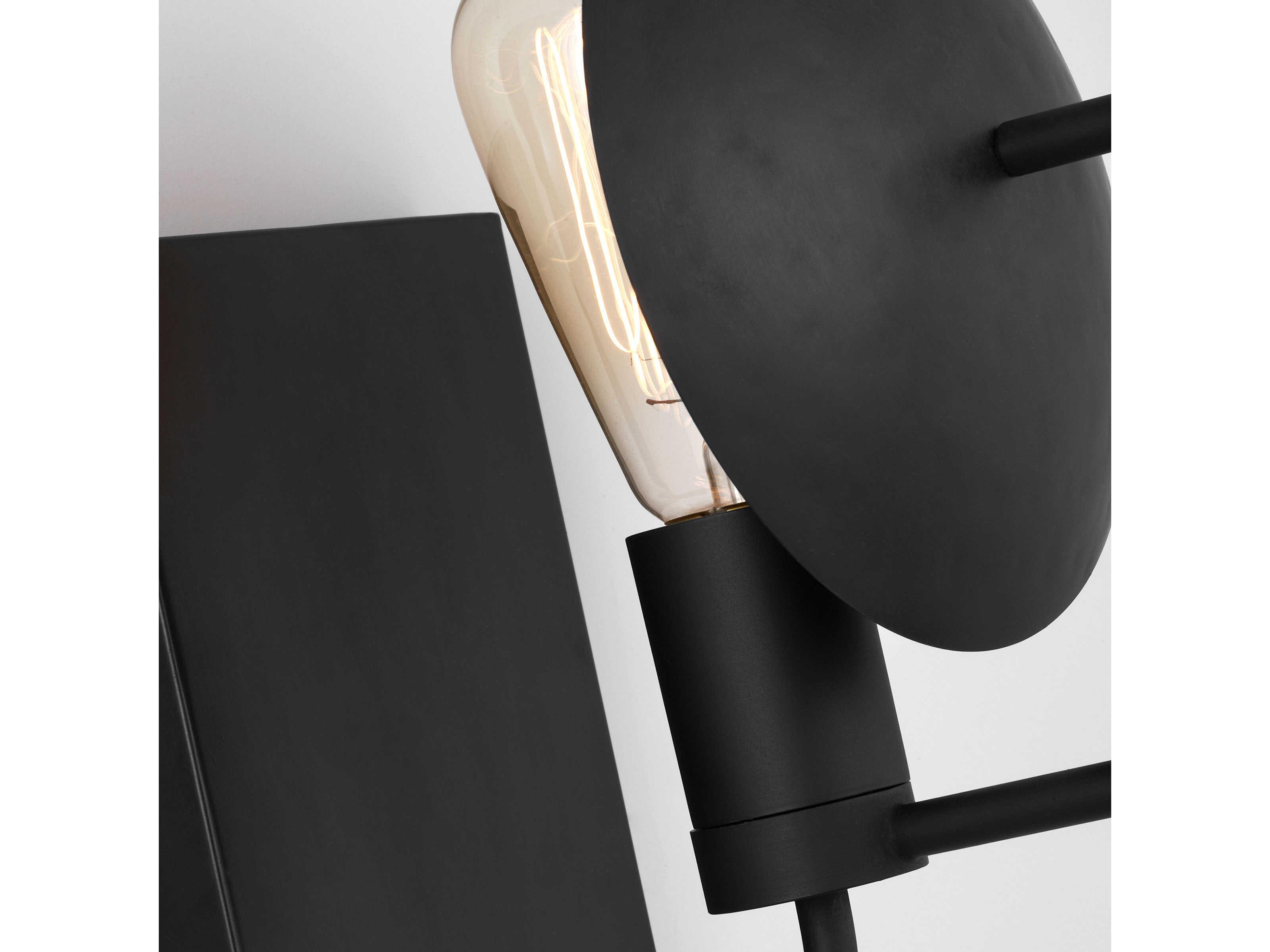 Visual Comfort Studio Whare 1-Light Aged Iron Black Wall Sconce