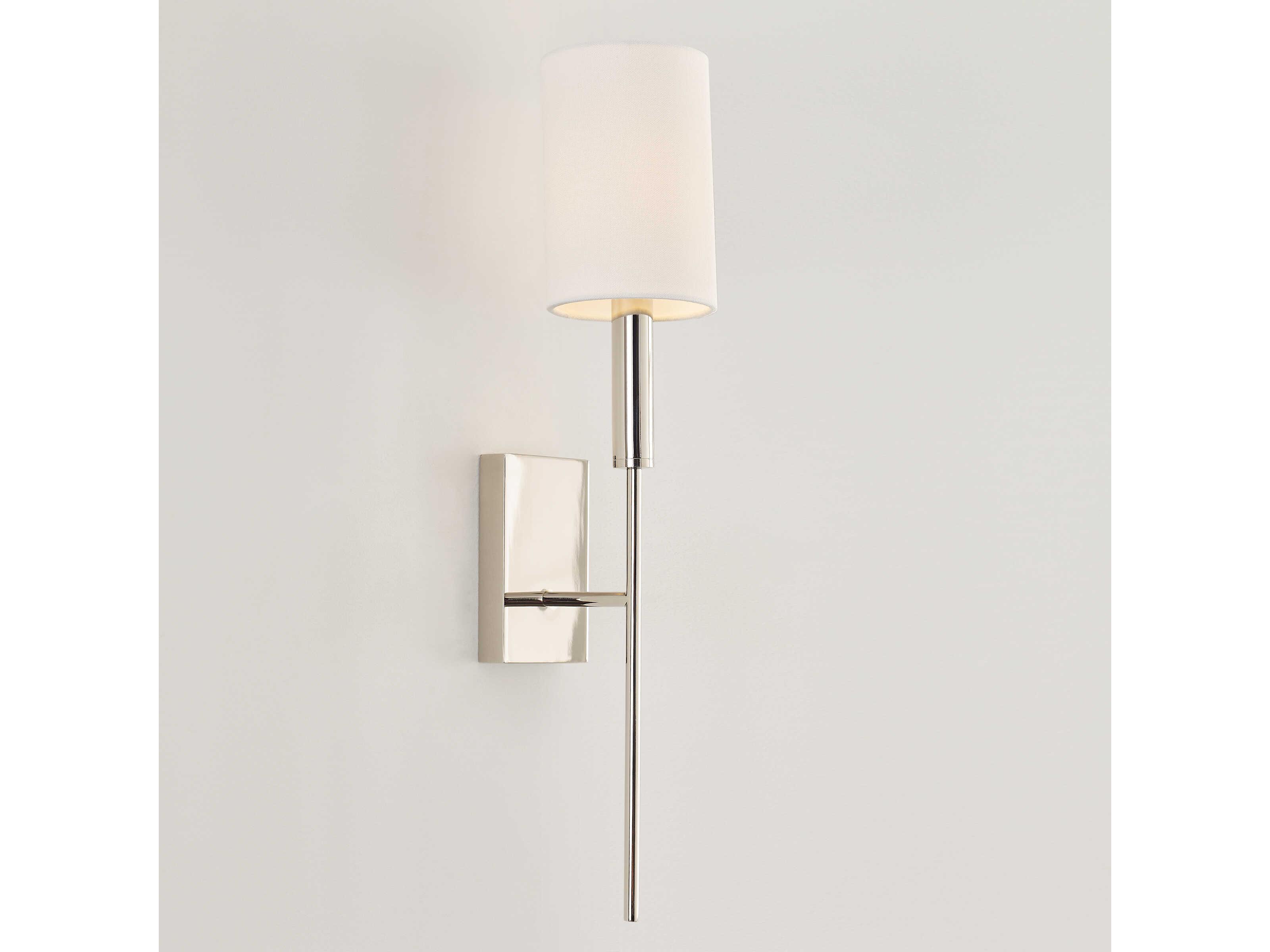 Visual Comfort Studio Brianna 1-Light Polished Nickel Wall Sconce
