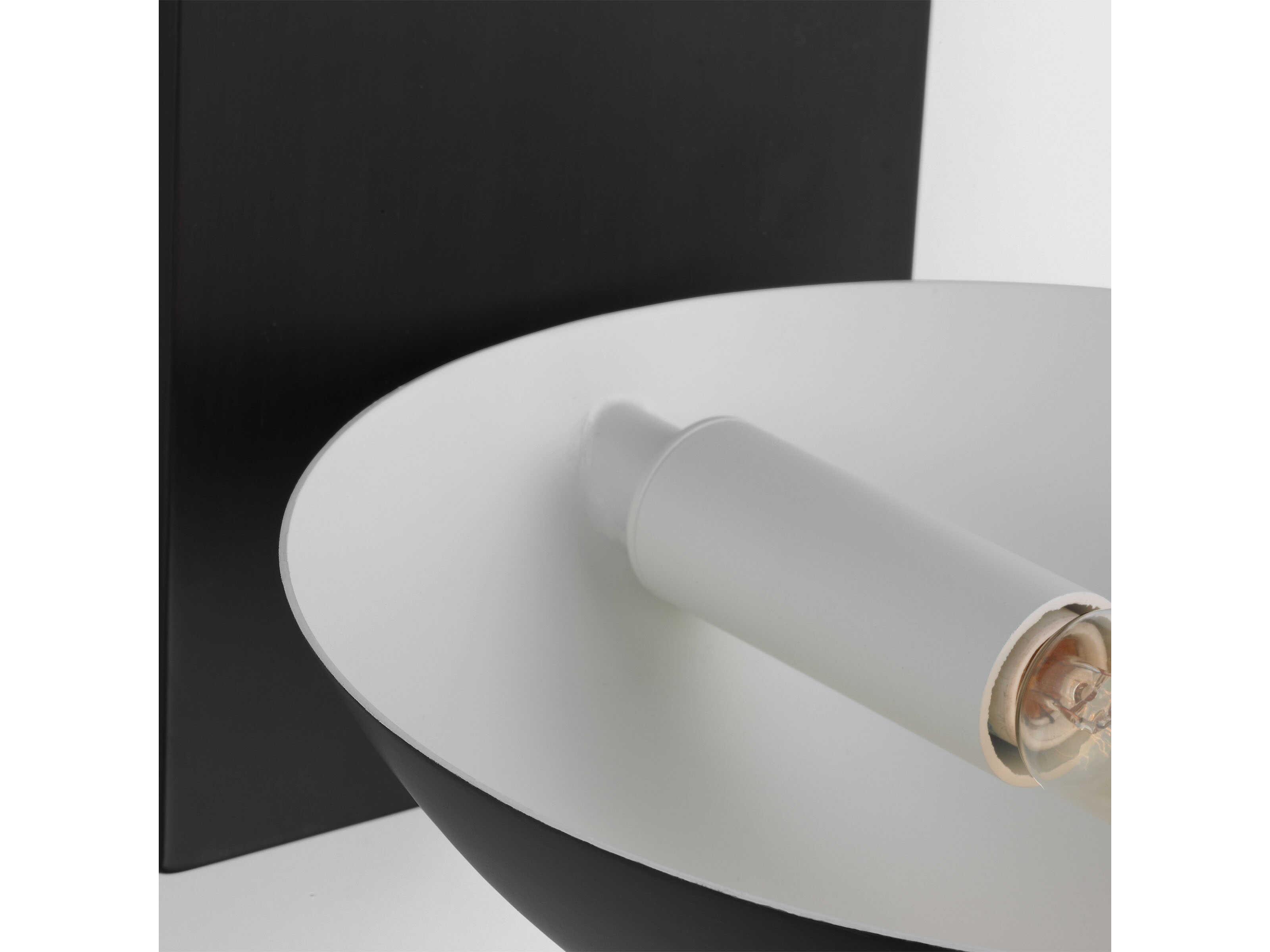 Visual Comfort Studio Nevel 1-Light Aged Iron Black Wall Sconce