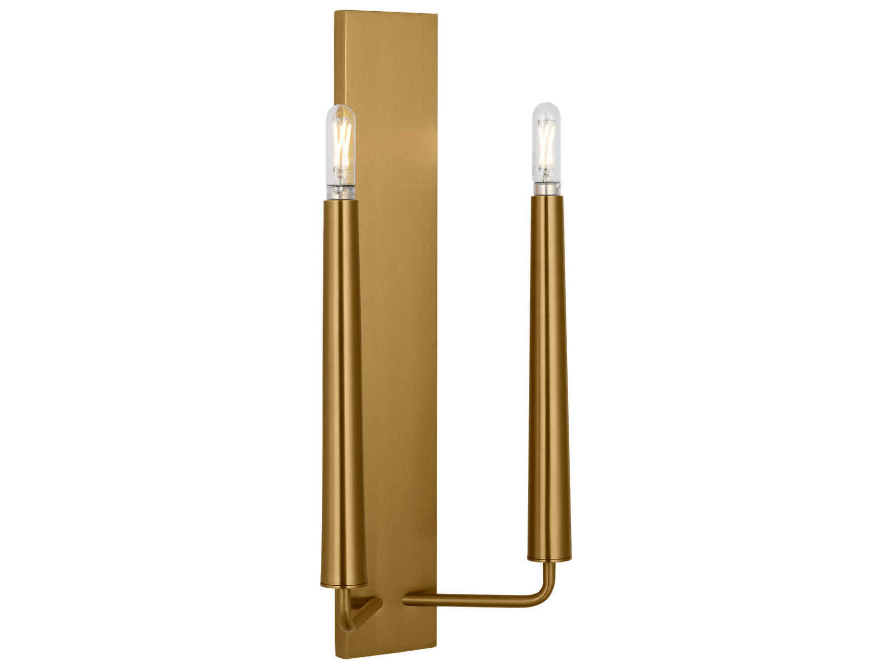 Visual Comfort Studio Lois 2-Light Burnished Brass Wall Sconce
