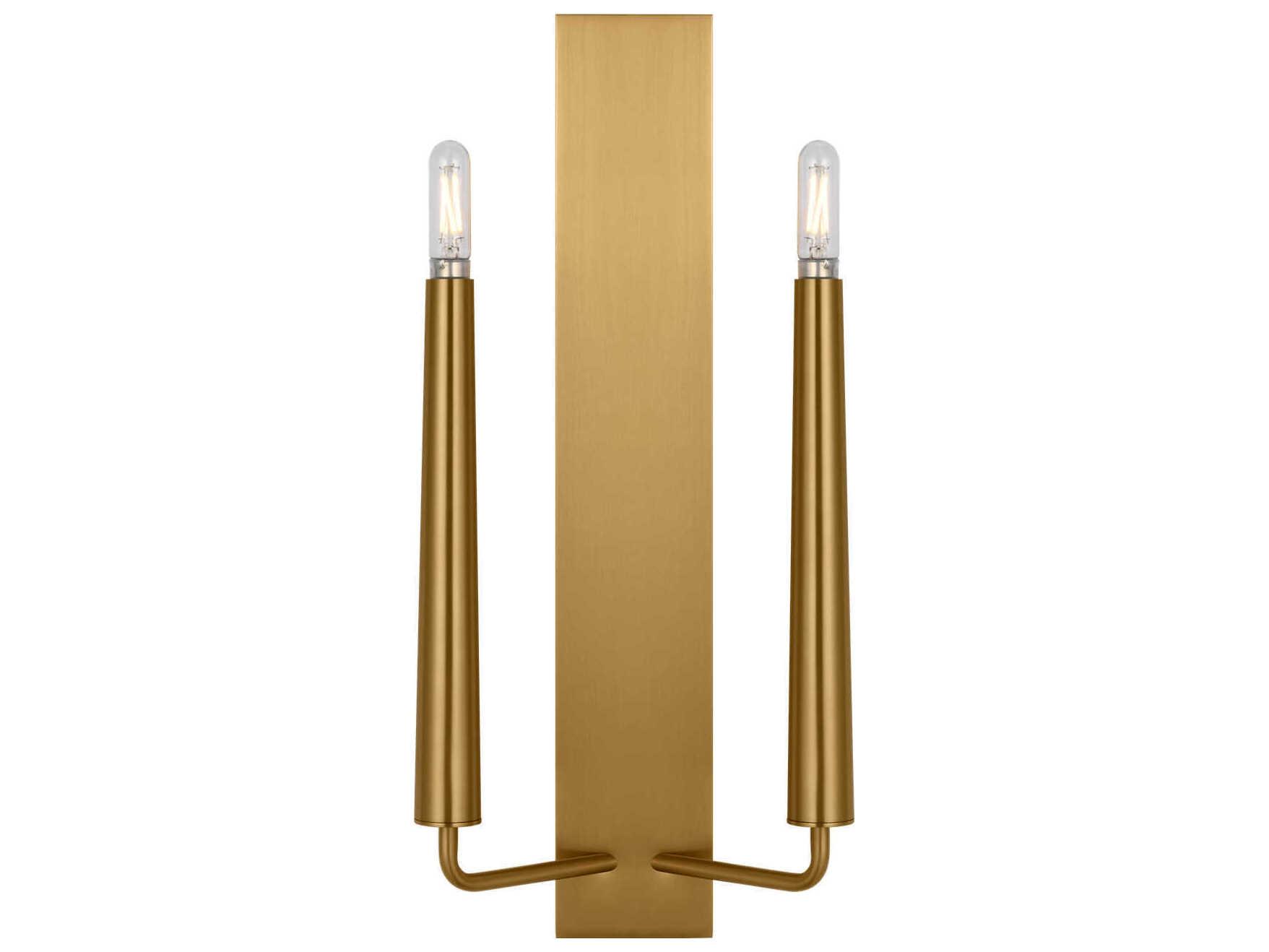 Visual Comfort Studio Lois 2-Light Burnished Brass Wall Sconce